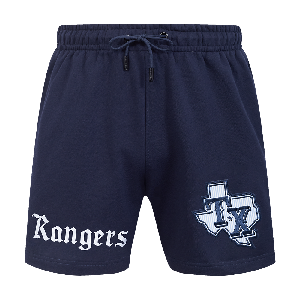 Pro Standard Texas Rangers Country Club Fleece Shorts-Navy - NAVY Thumbnail View 1