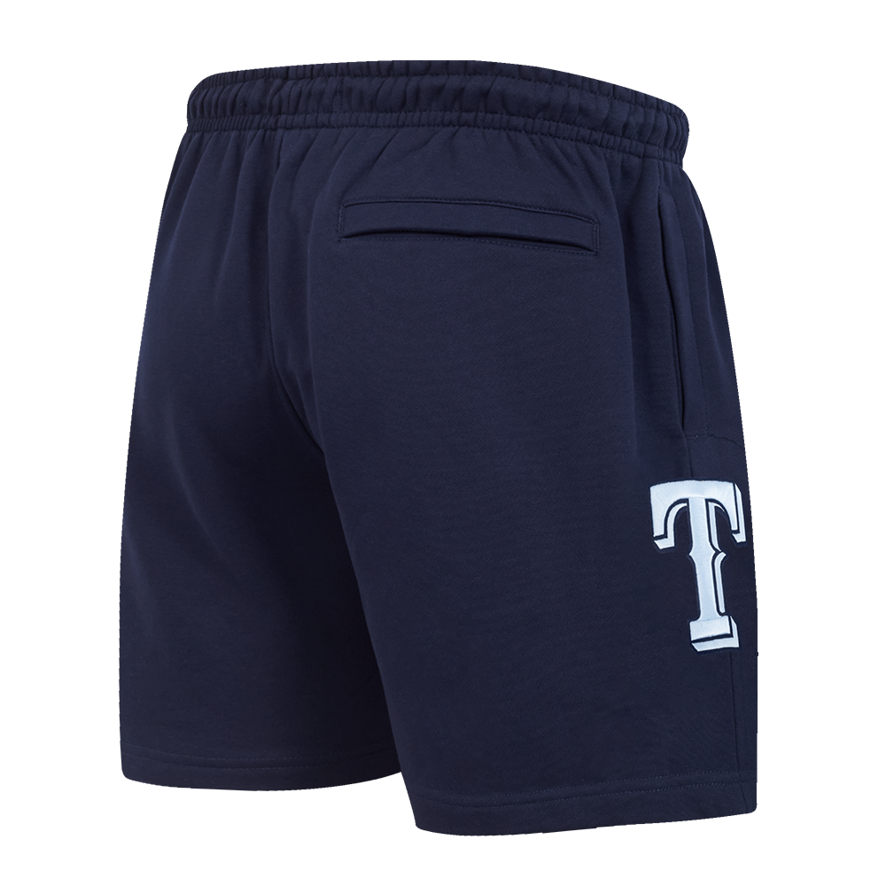 Pro Standard Texas Rangers Country Club Fleece Shorts-Navy - NAVY Thumbnail View 4