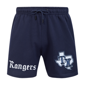 Pro Standard Texas Rangers Country Club Fleece Shorts-Navy
