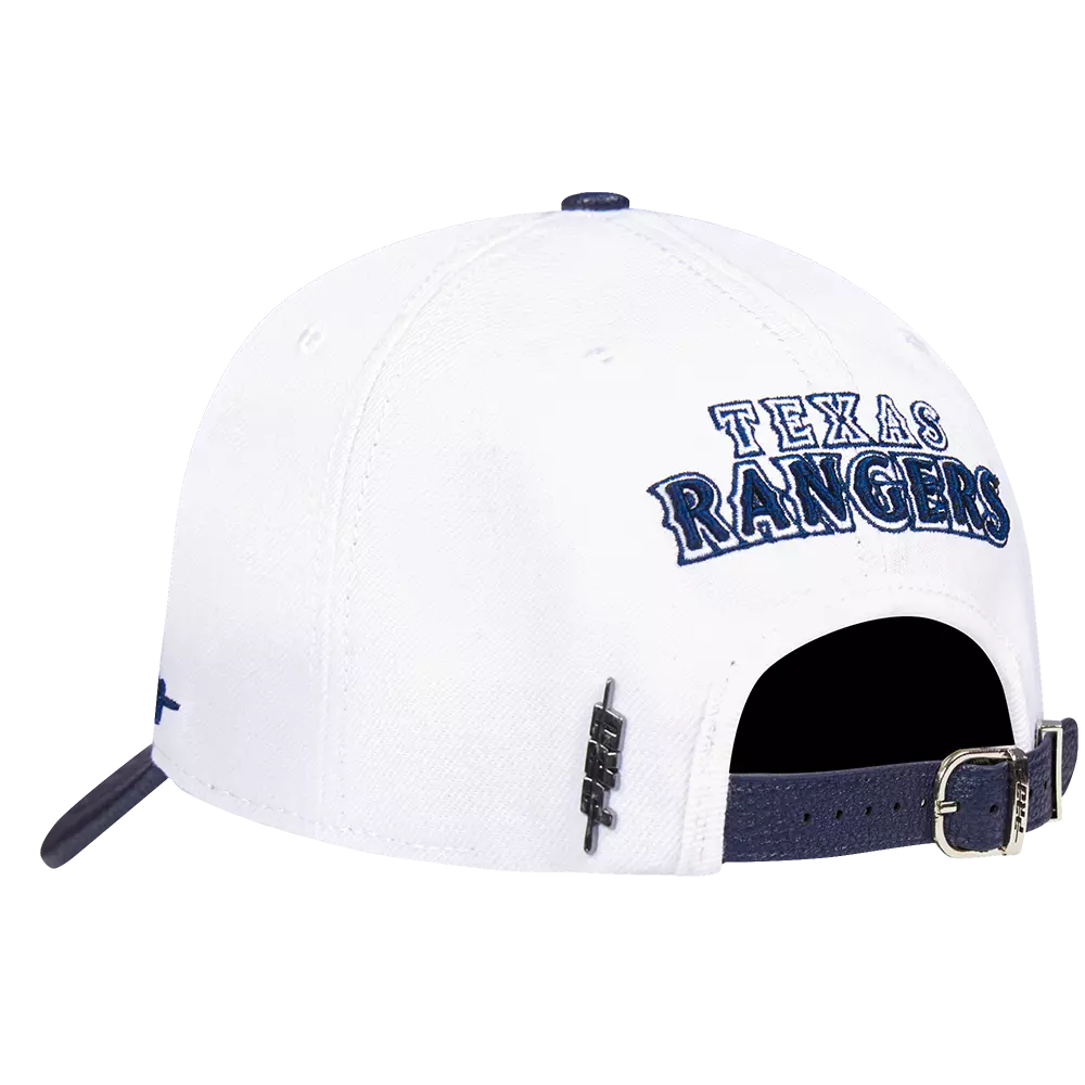 Pro Standard Texas Rangers Country Club Snapback Hat-White - WHITE