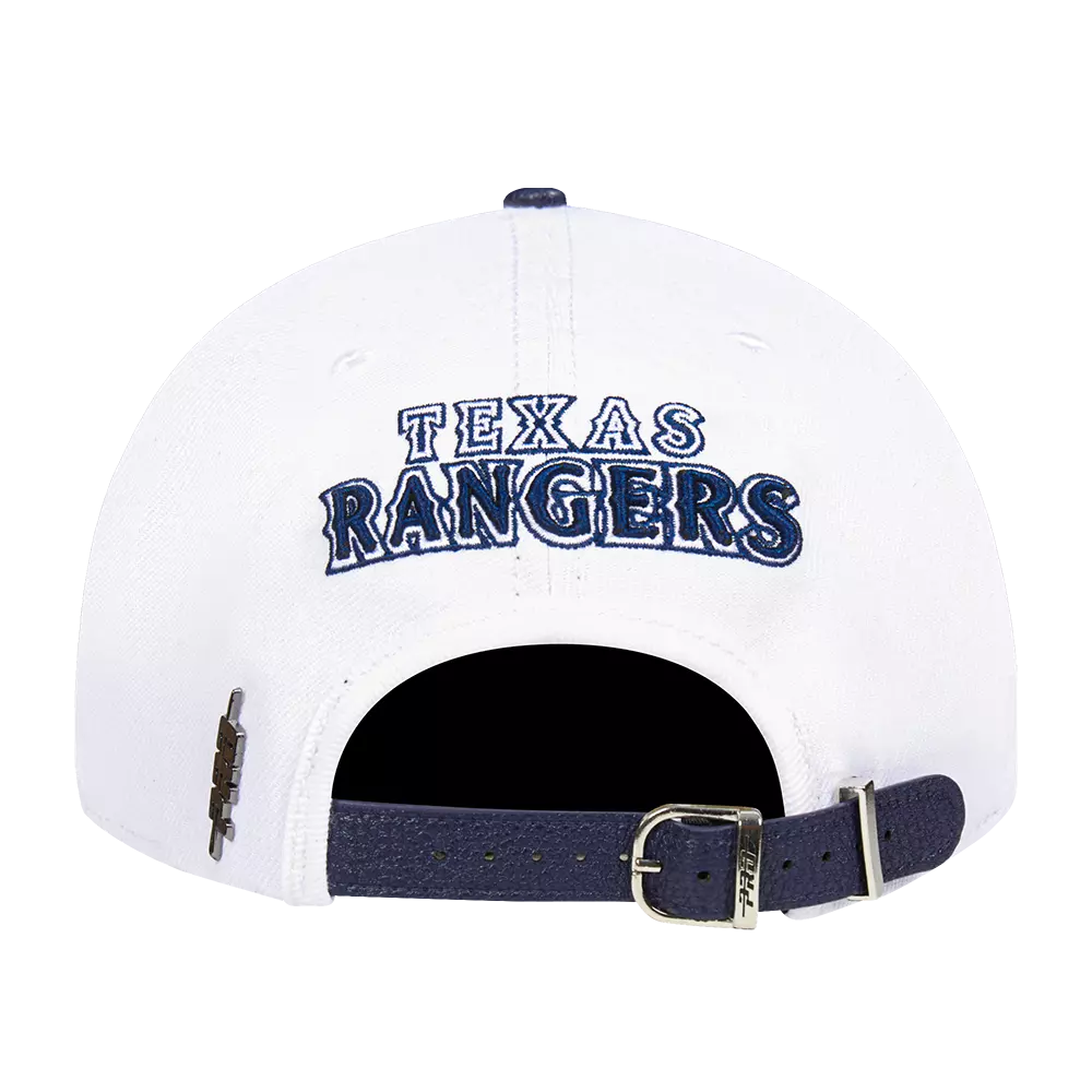 Pro Standard Texas Rangers Country Club Snapback Hat-White - WHITE