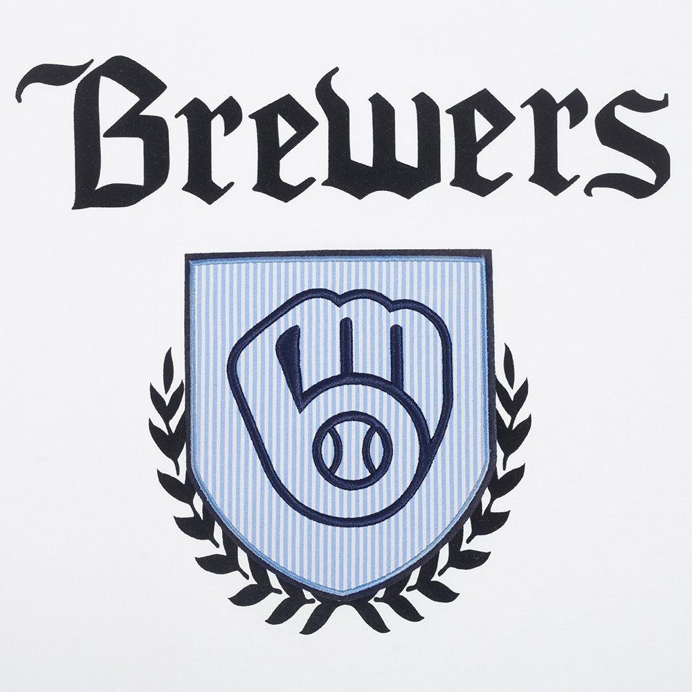 Pro Standard Milwaukee Brewers Country Club Short Sleeve Tee-White - WHITE Thumbnail View 5