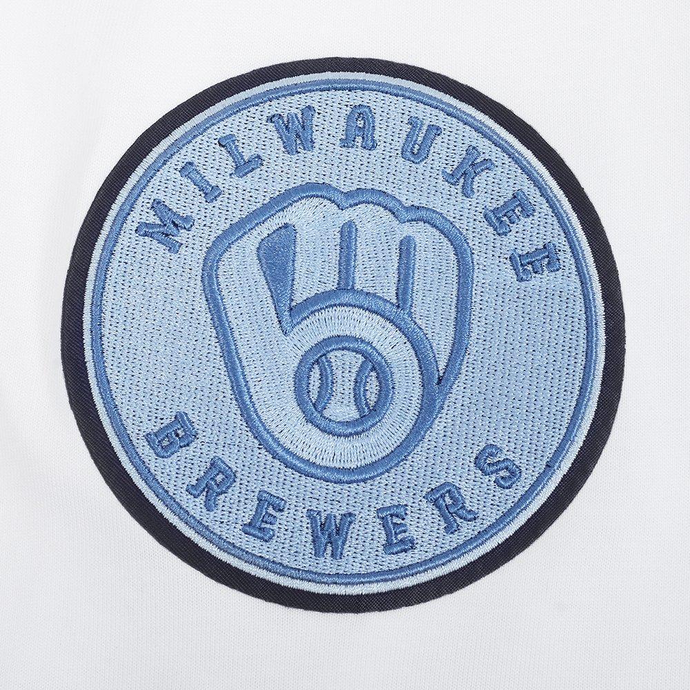 Pro Standard Milwaukee Brewers Country Club Short Sleeve Tee-White - WHITE Thumbnail View 6