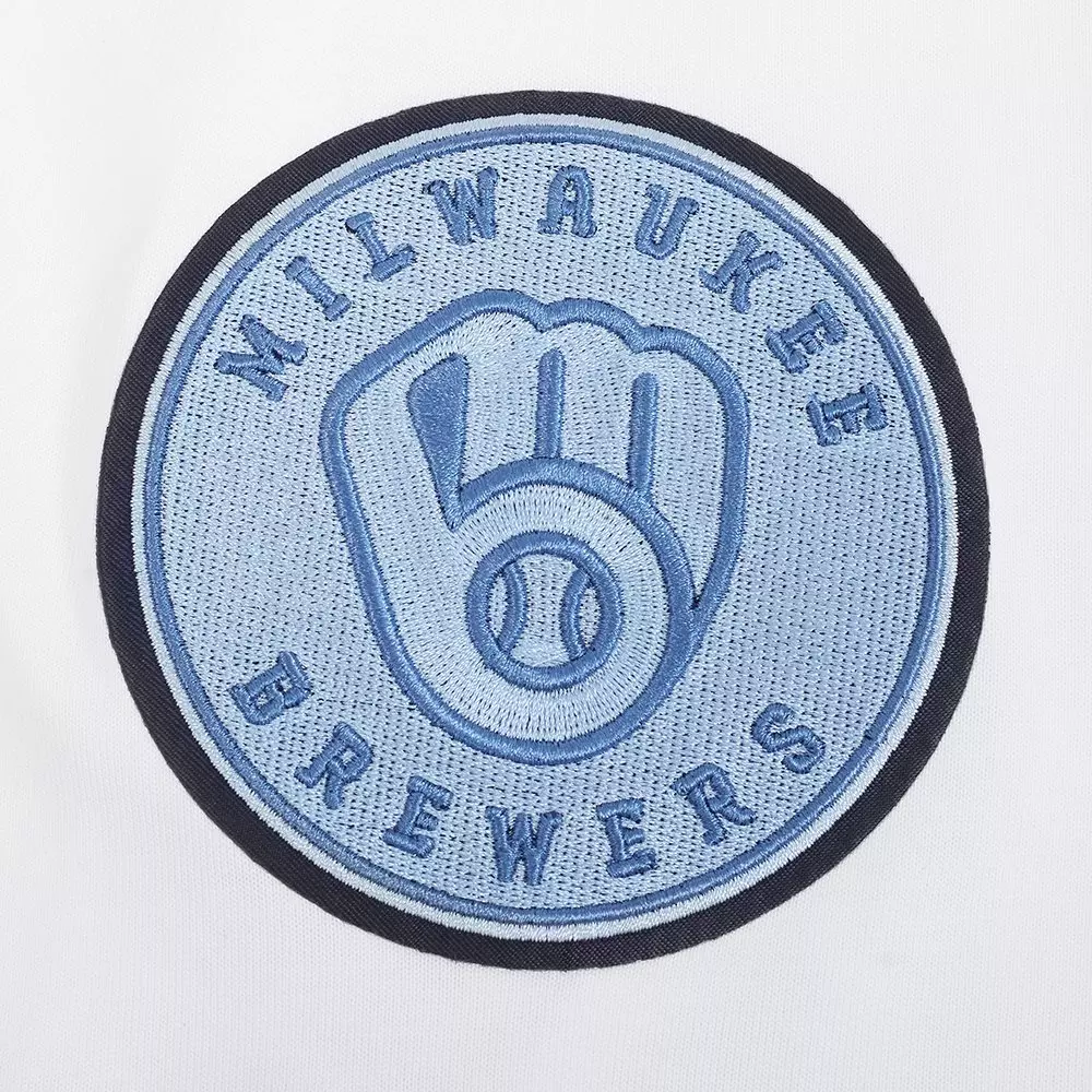 Pro Standard Milwaukee Brewers Country Club Short Sleeve Tee-White - WHITE