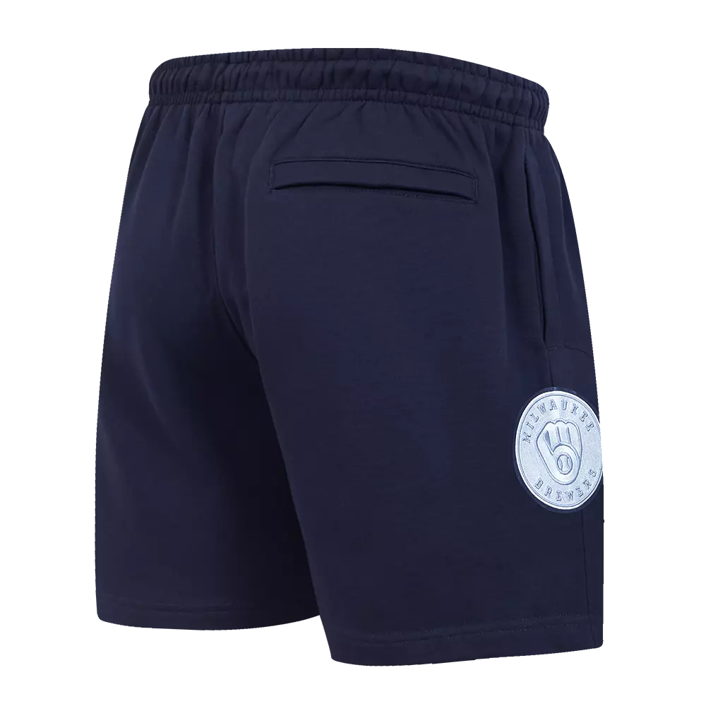 Pro Standard Milwaukee Brewers Country Club Fleece Shorts-Navy - NAVY