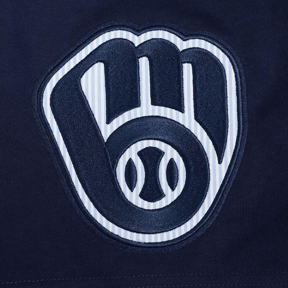 Pro Standard Milwaukee Brewers Country Club Fleece Shorts-Navy - NAVY Thumbnail View 6