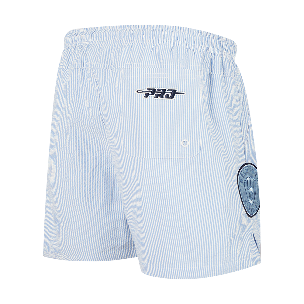 Pro Standard Milwaukee Brewers Country Club Shorts-Light Blue - LT BLUE Thumbnail View 2
