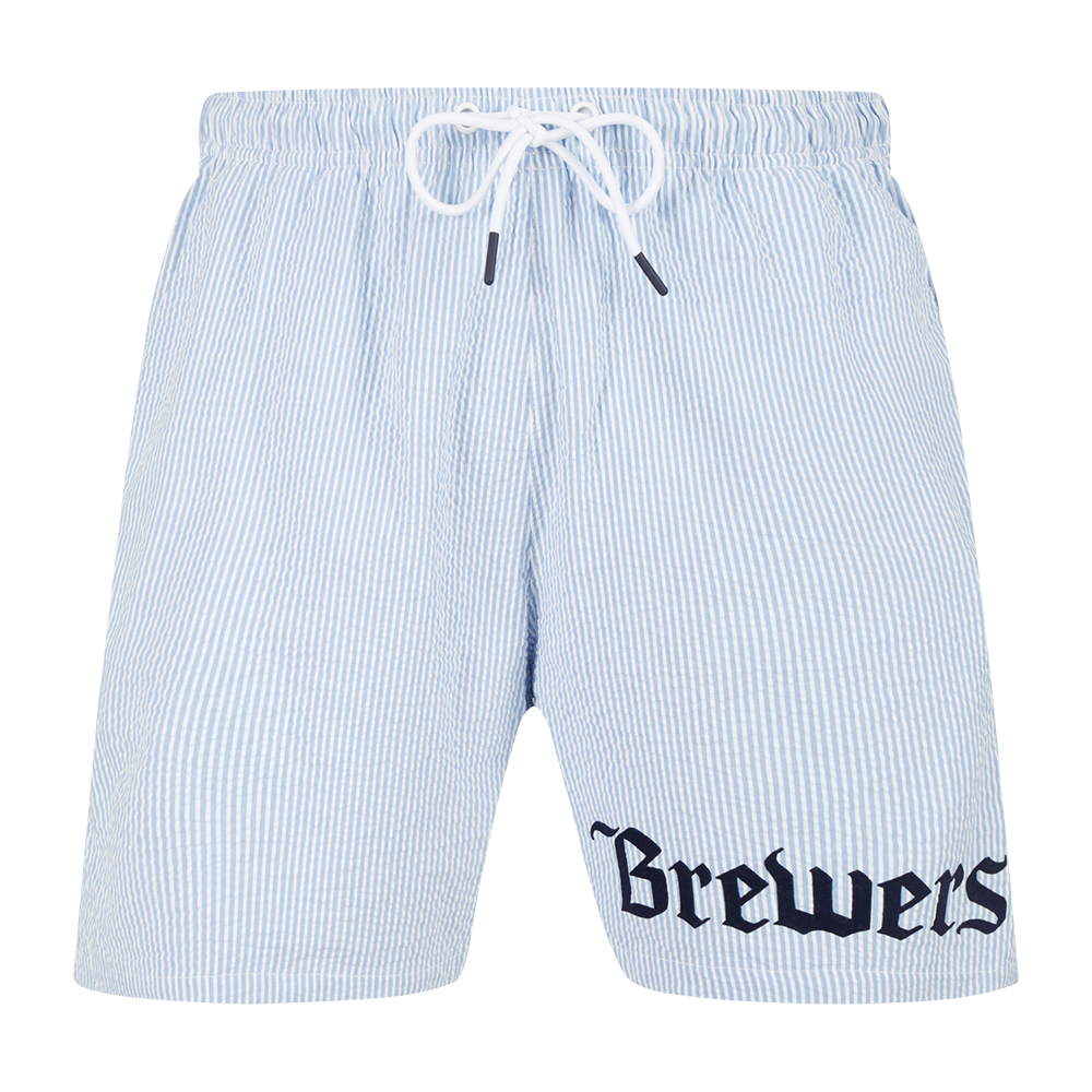 Pro Standard Milwaukee Brewers Country Club Shorts-Light Blue - LT BLUE Thumbnail View 3
