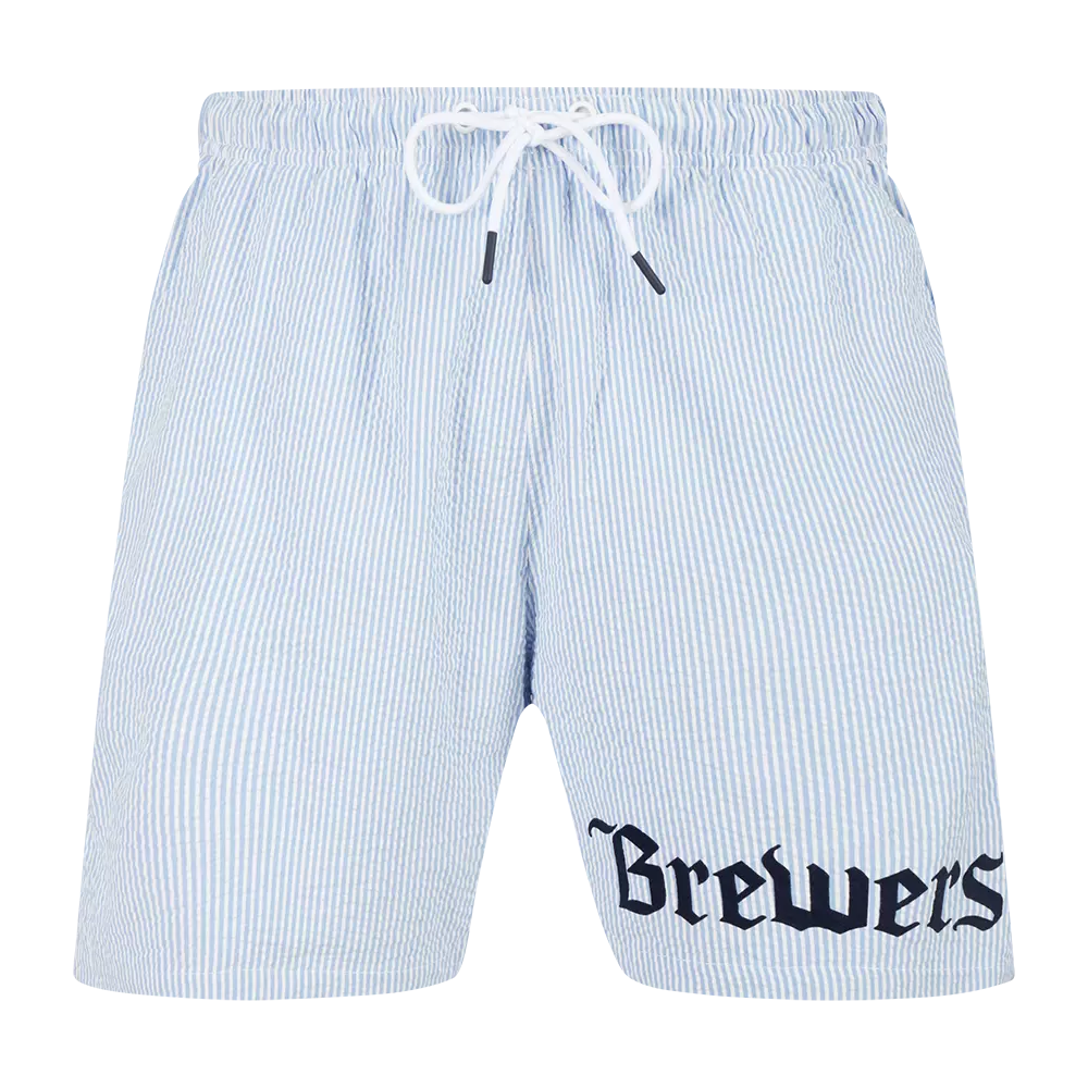 Pro Standard Milwaukee Brewers Country Club Shorts-Light Blue - LT BLUE