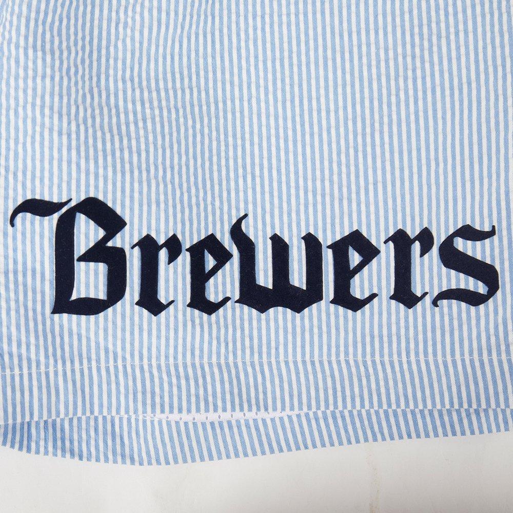 Pro Standard Milwaukee Brewers Country Club Shorts-Light Blue - LT BLUE Thumbnail View 6