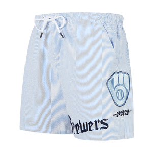 Pro Standard Milwaukee Brewers Country Club Shorts-Light Blue