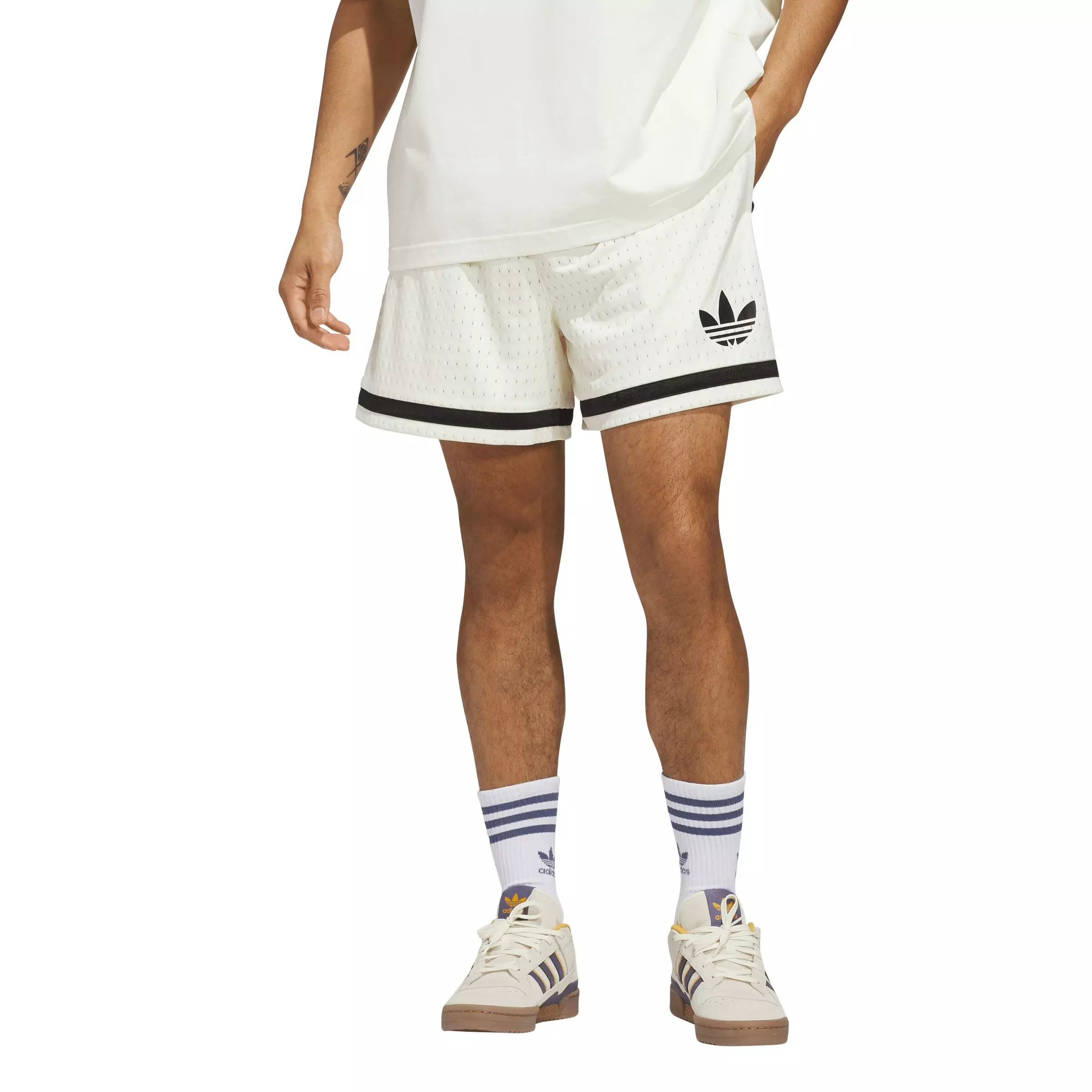 adidas Originals Men's Basketball Shorts - Ivory - IVORY