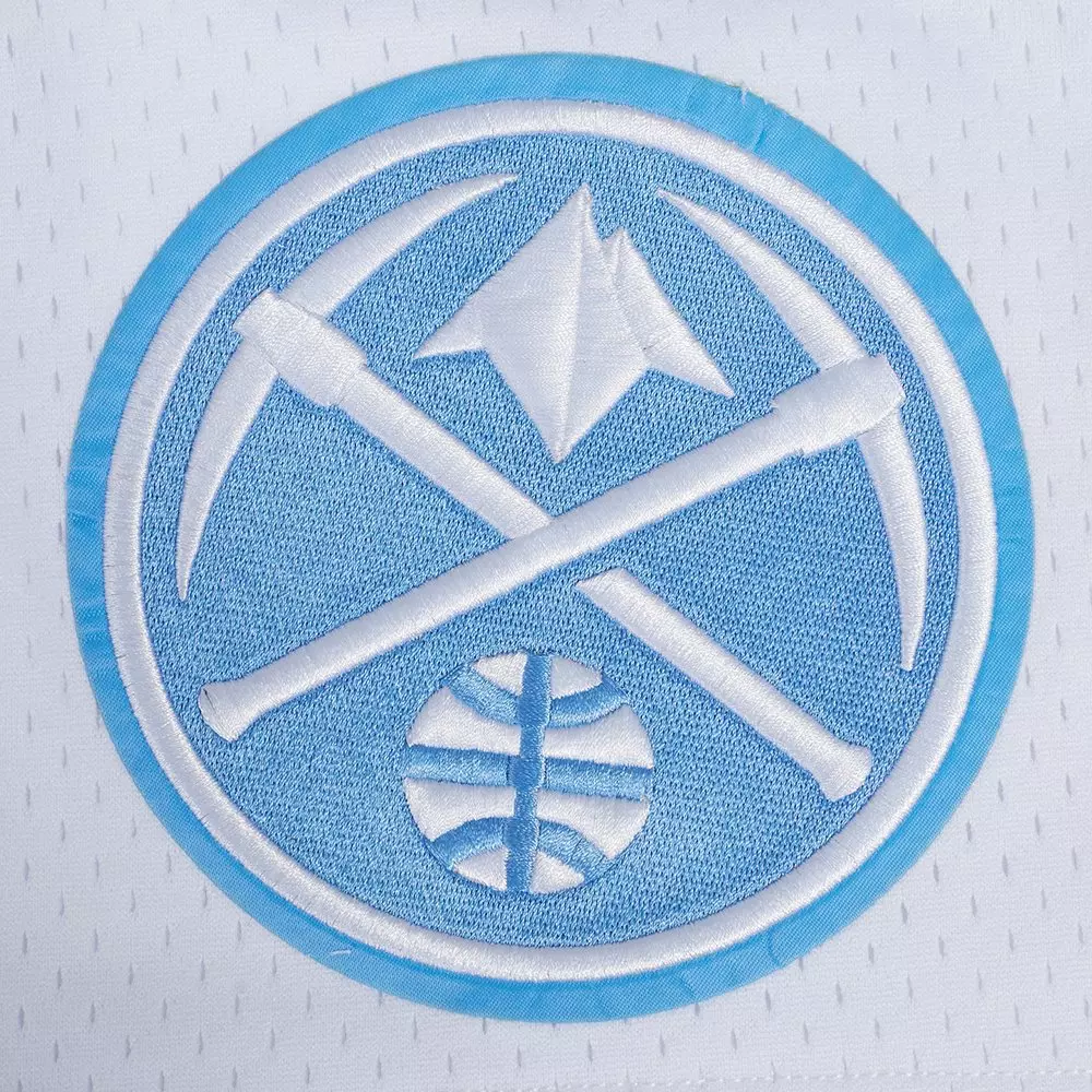 Pro Standard Men's Denver Nuggets Mesh Shorts-White - WHITE