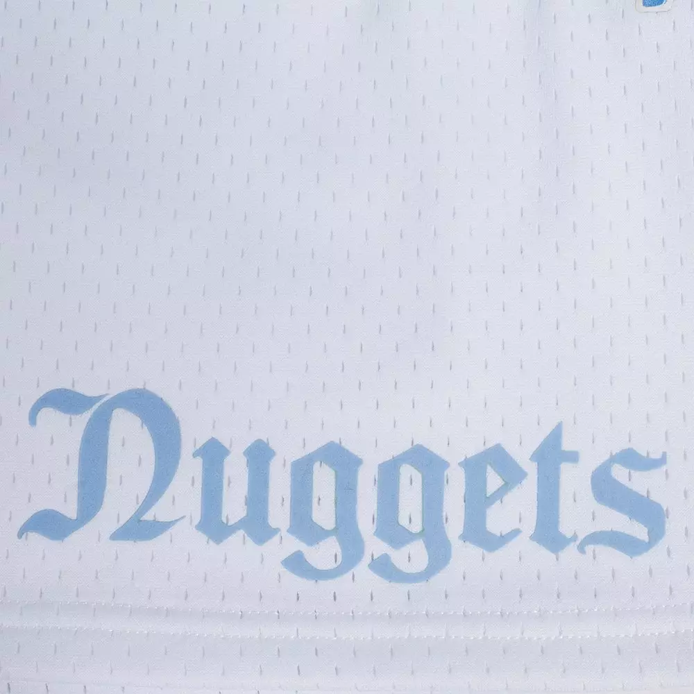 Pro Standard Men's Denver Nuggets Mesh Shorts-White - WHITE