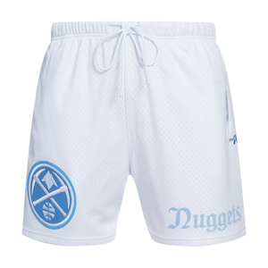 Pro Standard Men's Denver Nuggets Mesh Shorts-White
