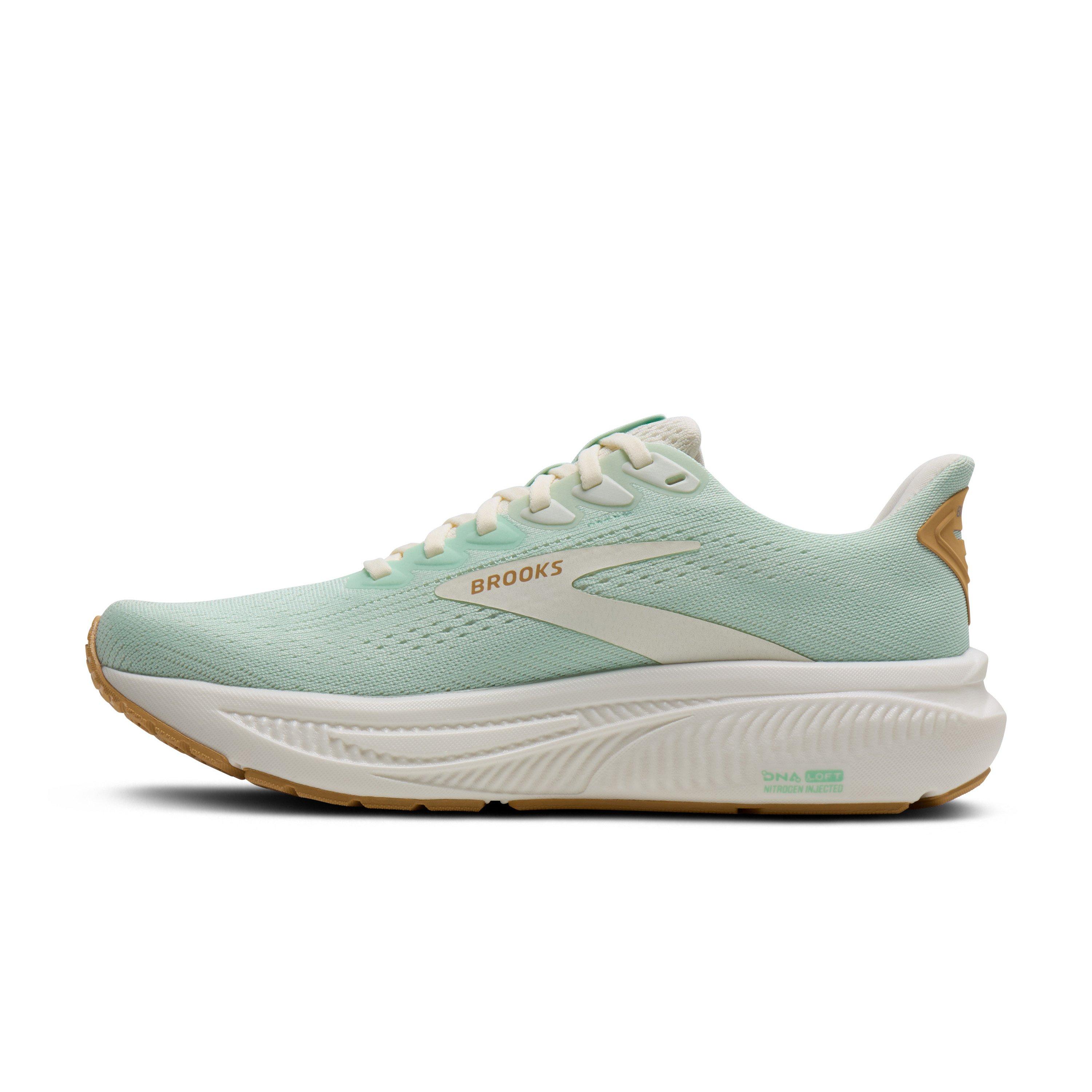 Brooks Ghost 17 "Honeydew/Coconut/Taffy" Women's Running Shoe - LT GREEN Thumbnail View 2