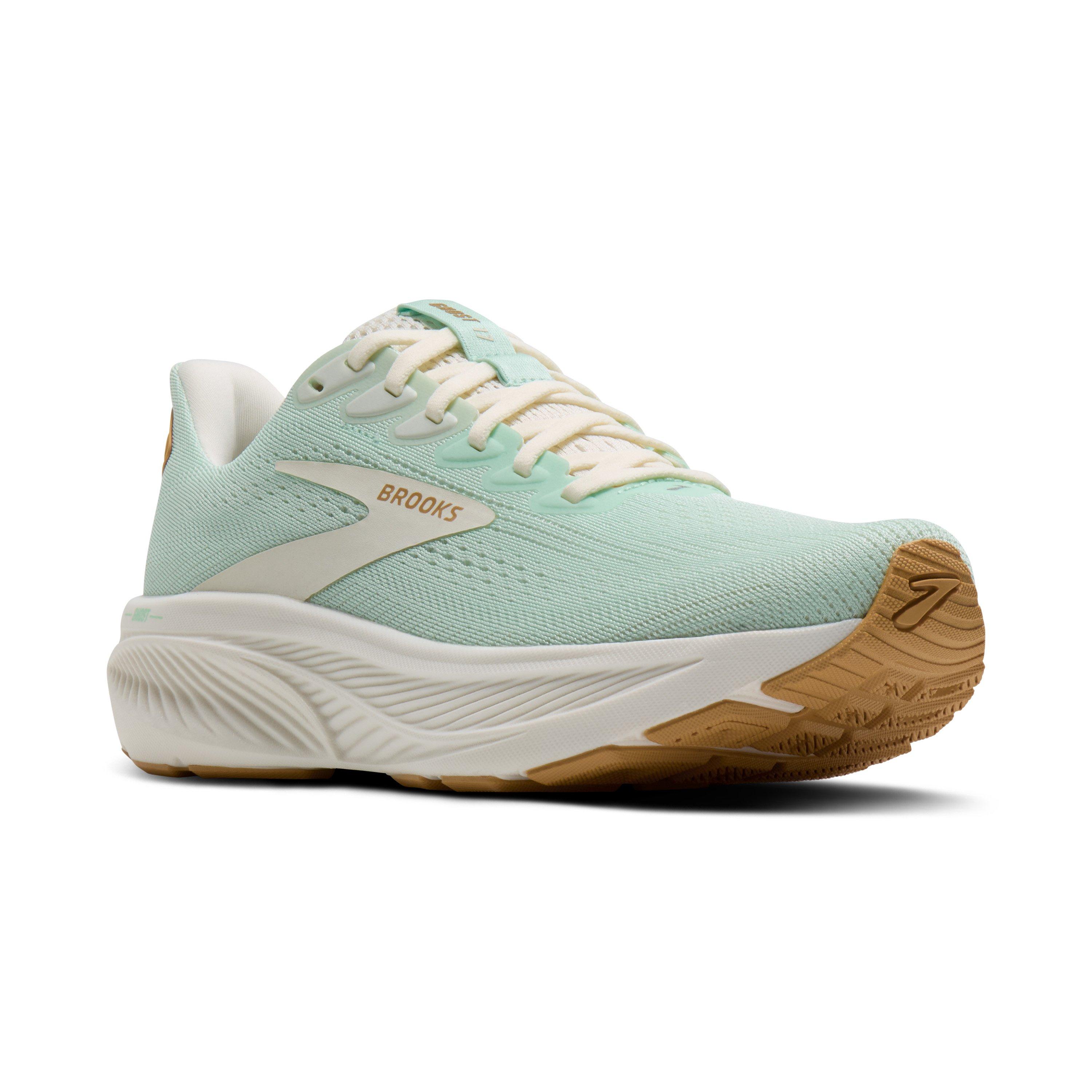 Brooks Ghost 17 "Honeydew/Coconut/Taffy" Women's Running Shoe - LT GREEN Thumbnail View 4