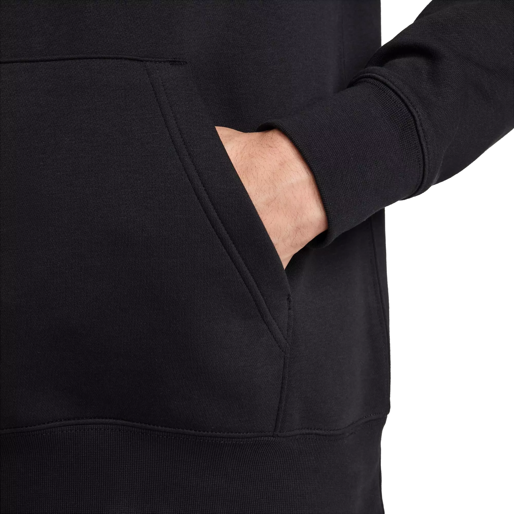 Nike Men's Club Pull-Over Fleece Hoodie - Black - BLACK