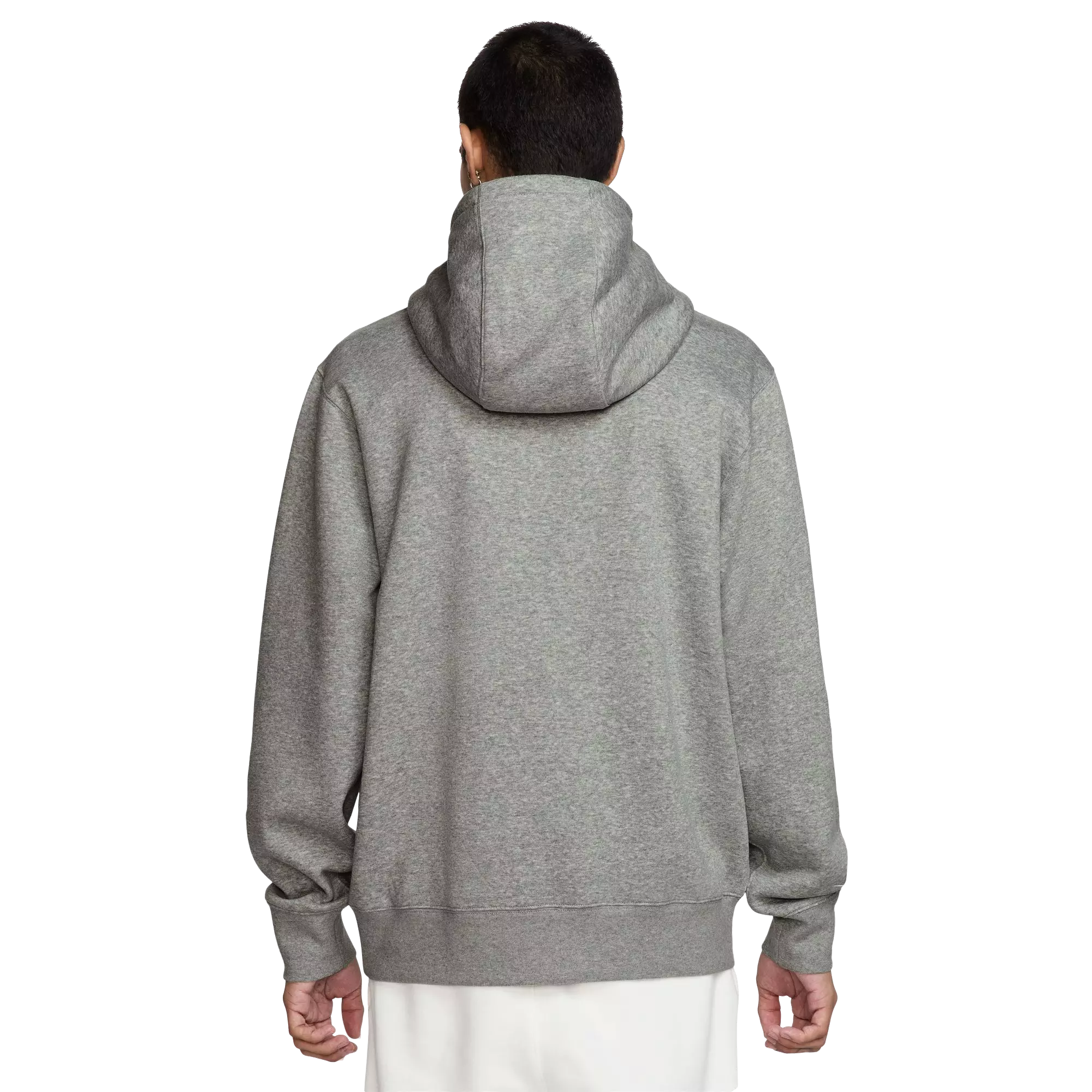 Nike Men's Club Pull-Over Fleece Hoodie-Grey - GREY