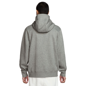 Nike Men's Club Pull-Over Fleece Hoodie-Grey
