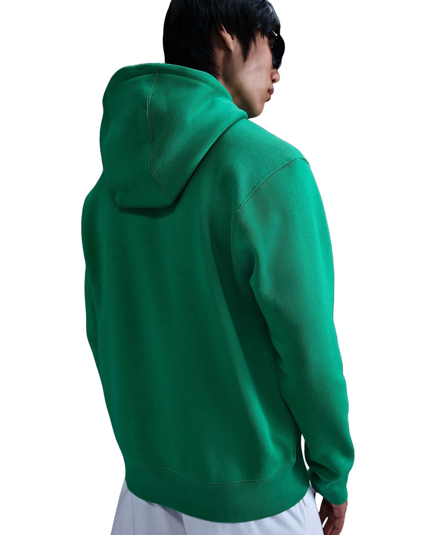 Nike Men's Club Pullover Fleece Hoodie - Green - GREEN Thumbnail View 2