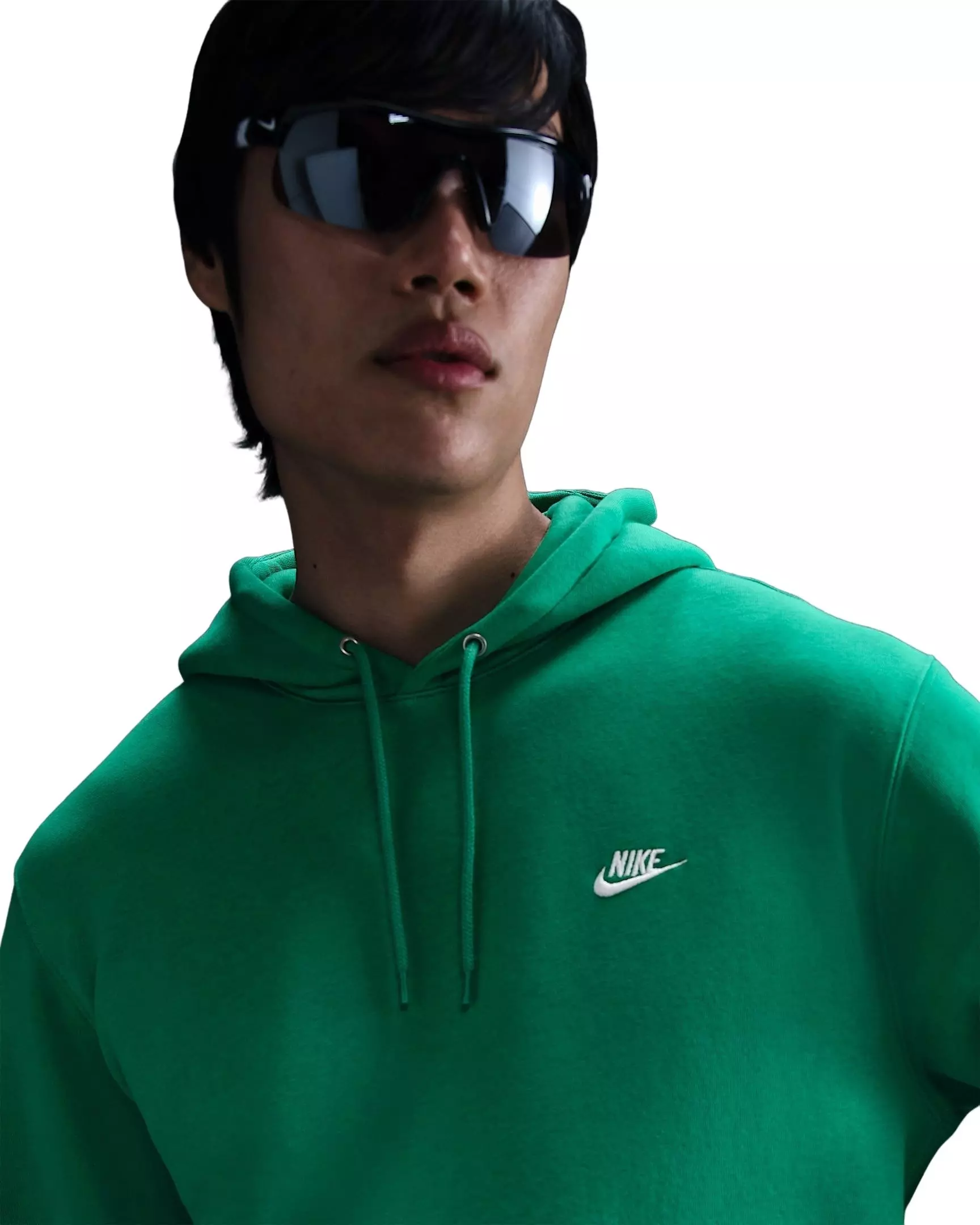 Nike Men's Club Pullover Fleece Hoodie - Green - GREEN