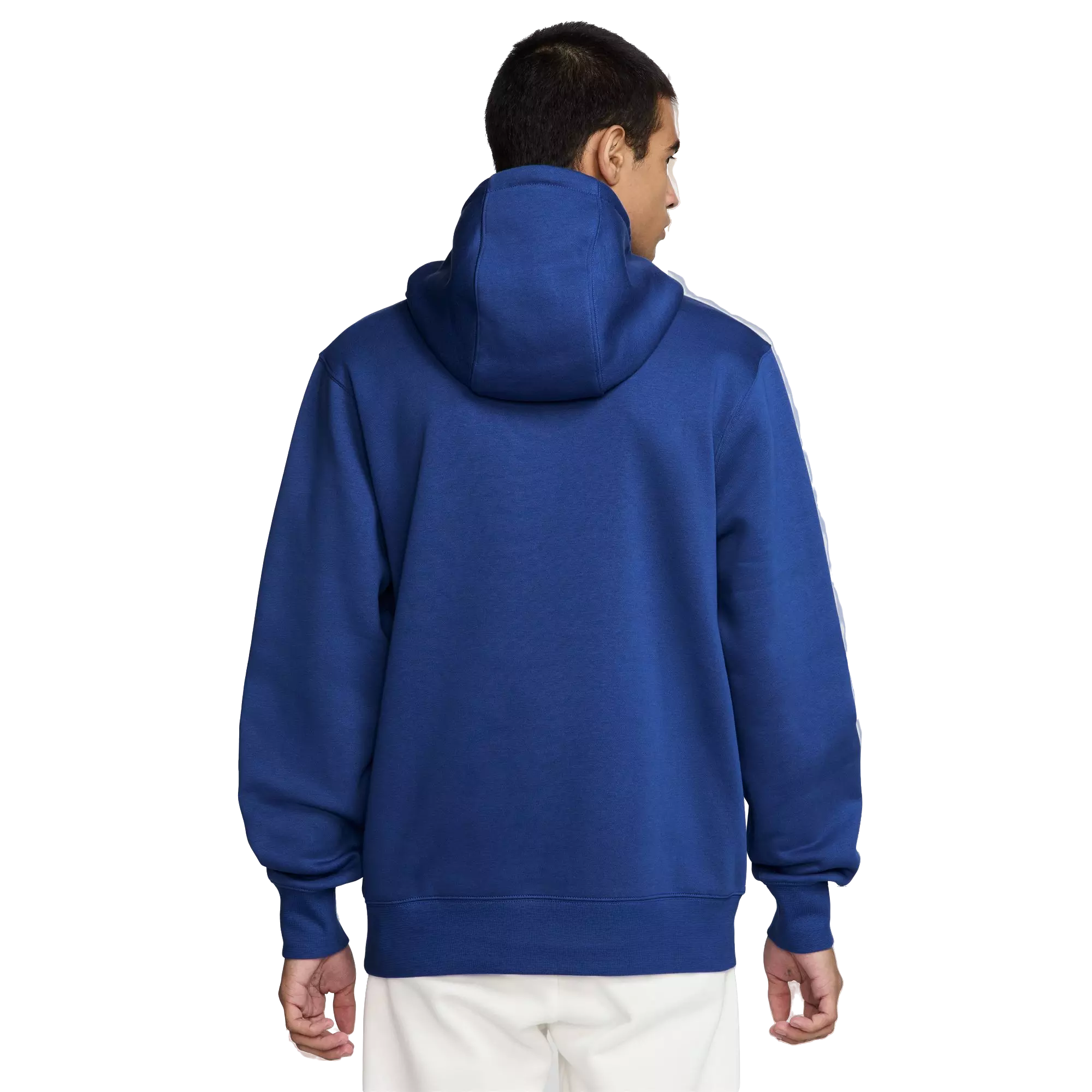 Nike Men's Club Pull-Over Fleece Hoodie-Blue - BLUE