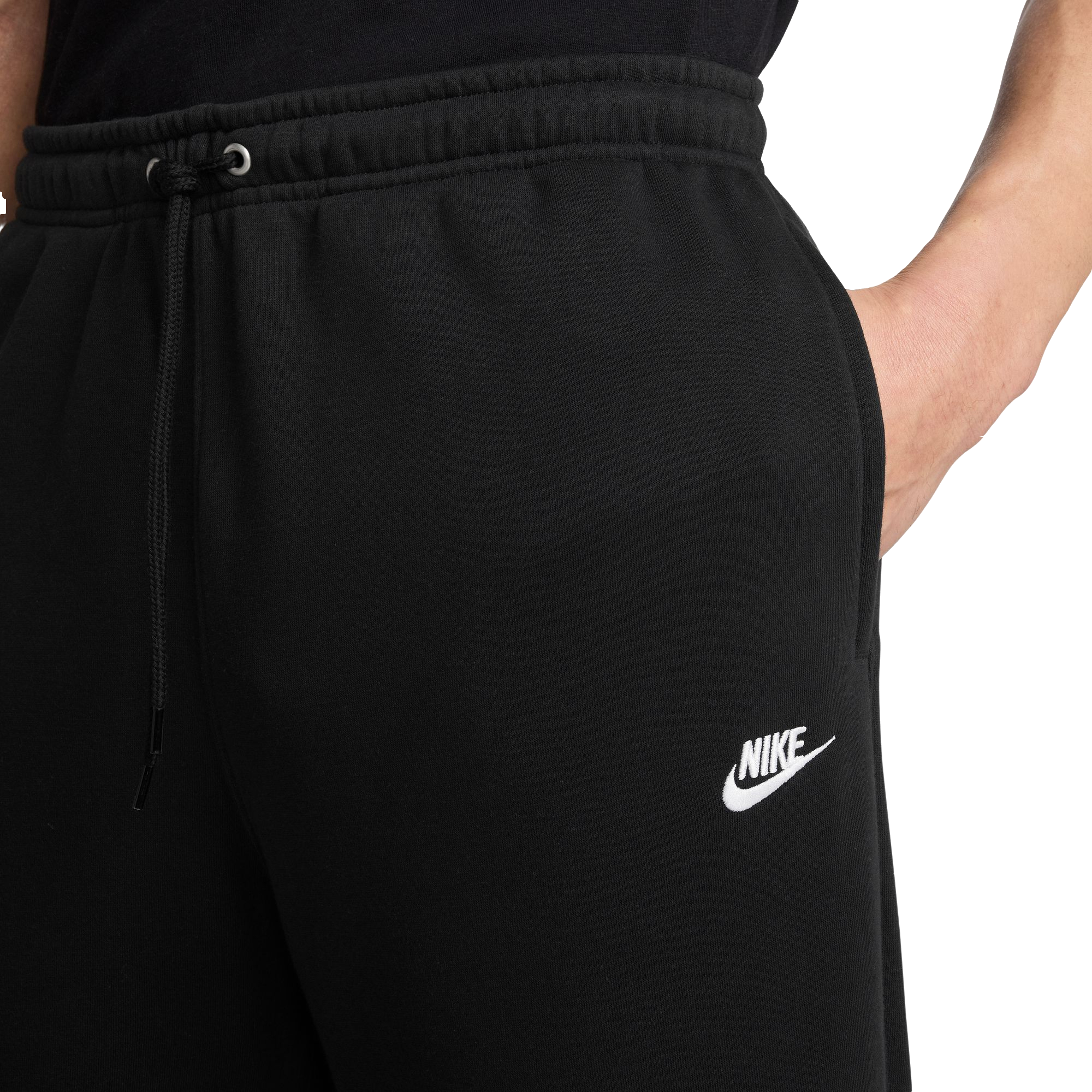 Nike Men's Club Fleece Bungee Pants - BLACK Thumbnail View 3