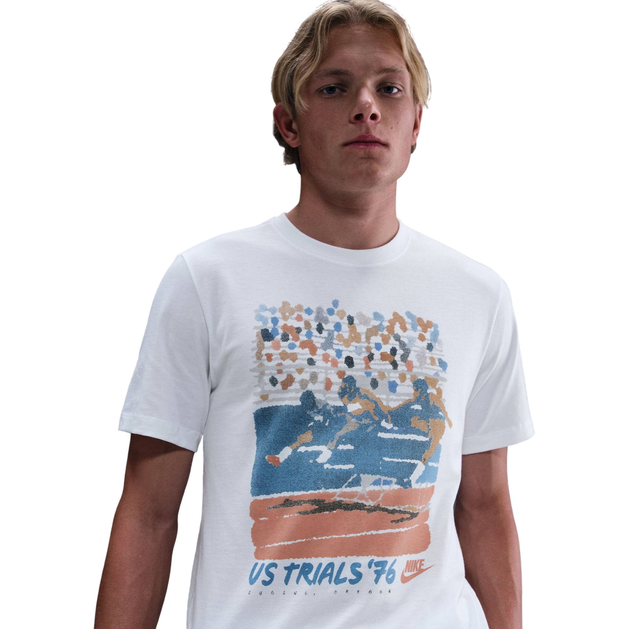 Nike Men's Sportswear US '76 Tee - White - WHITE Thumbnail View 3