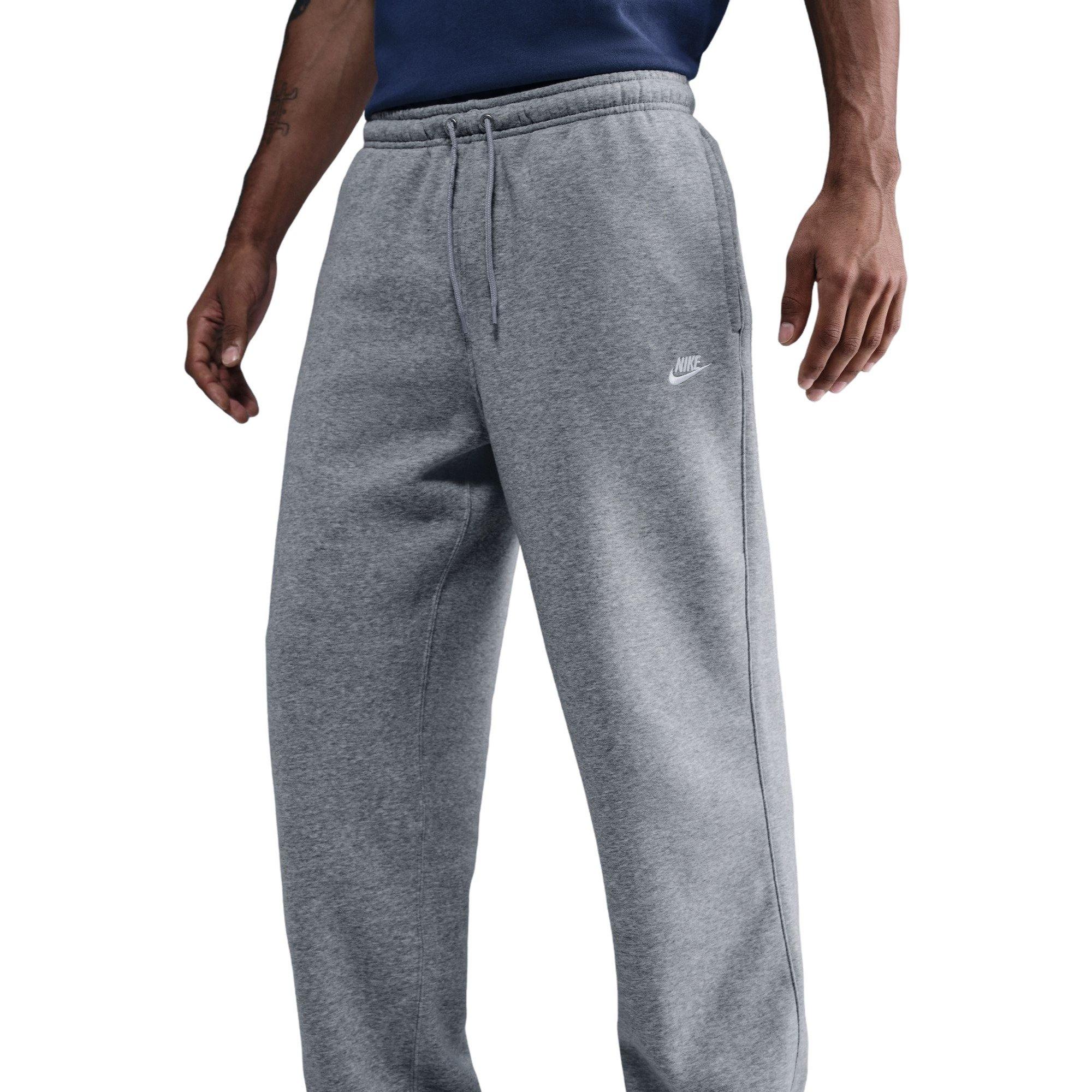 Nike Men's Club Fleece Bungee Pants - GREY Thumbnail View 3