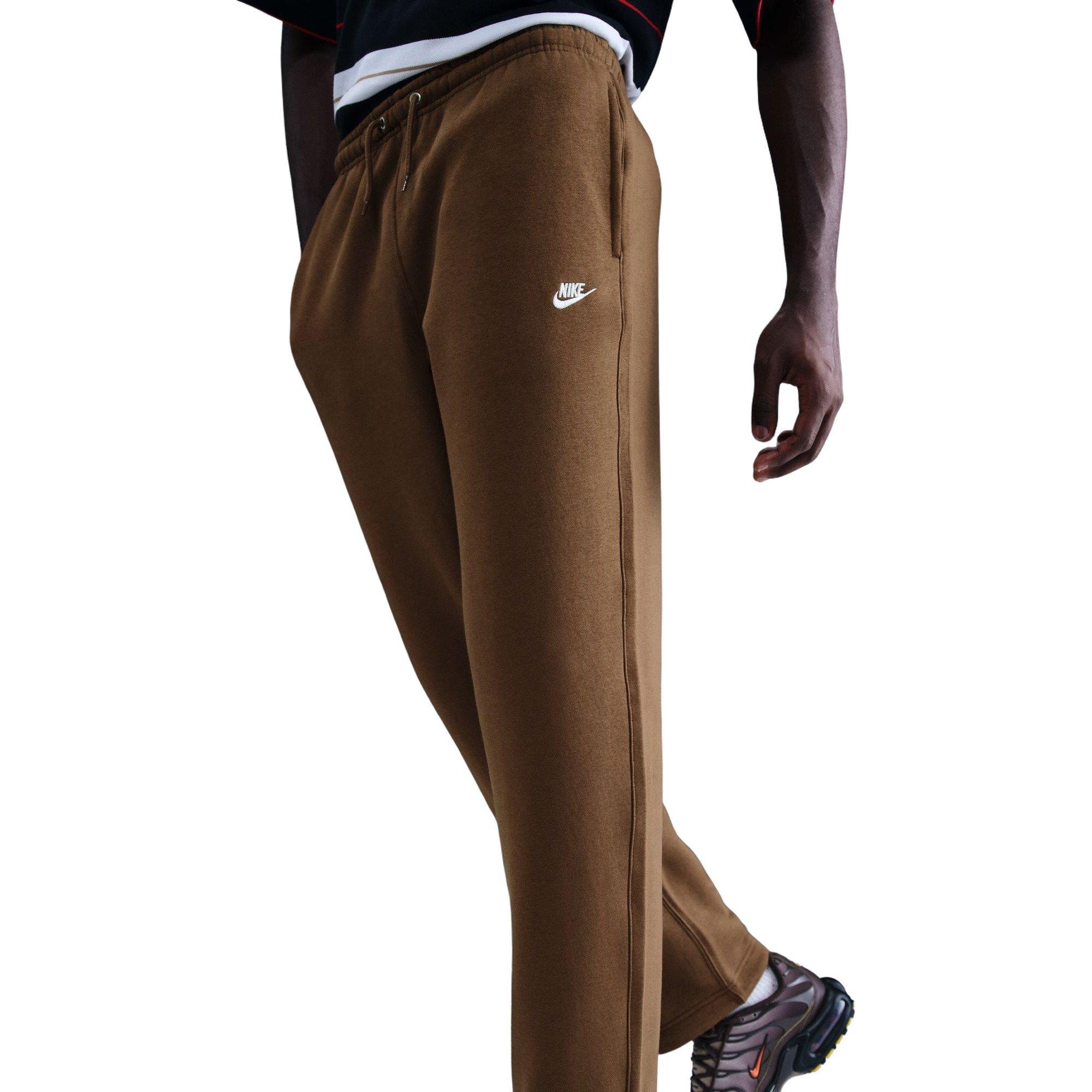 Nike Men's Club Fleece Bungee Pants - Brown - BROWN Thumbnail View 3