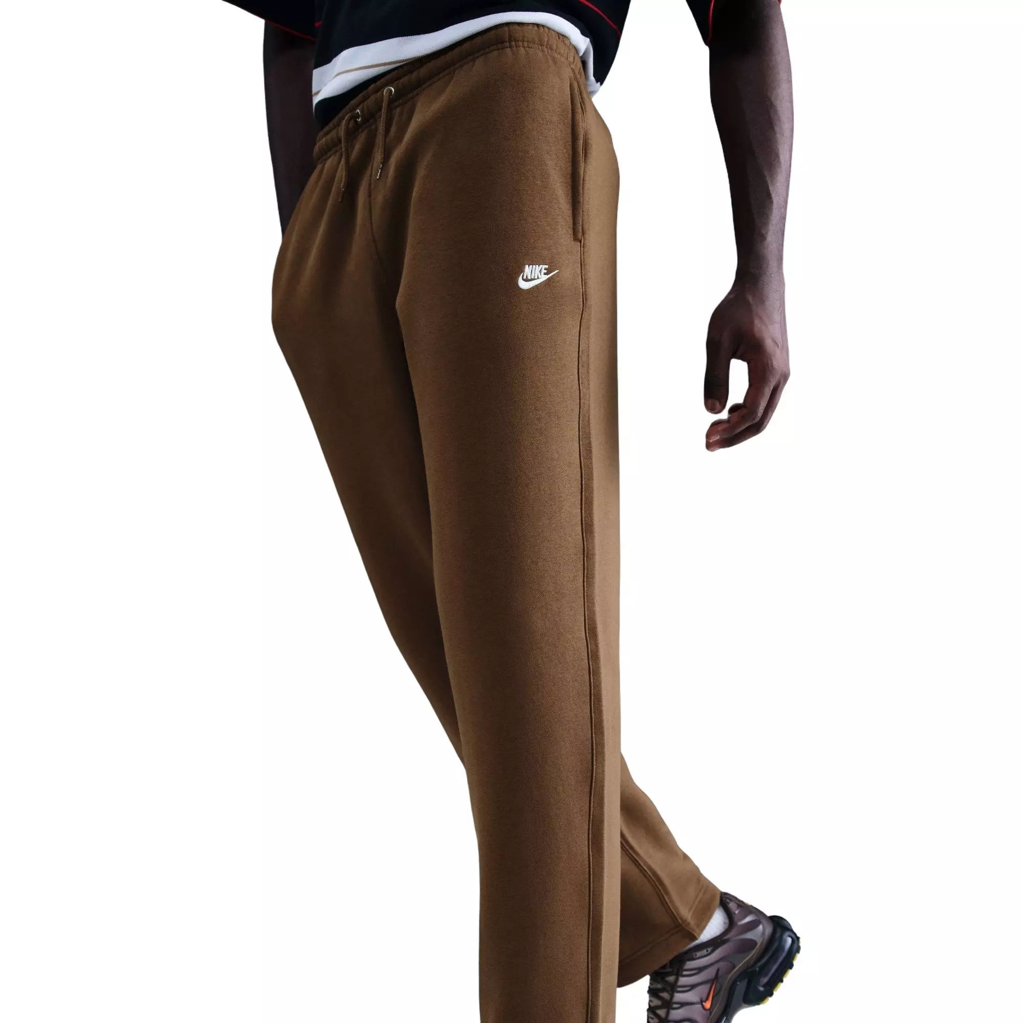Nike Men's Club Fleece Bungee Pants - Brown - BROWN