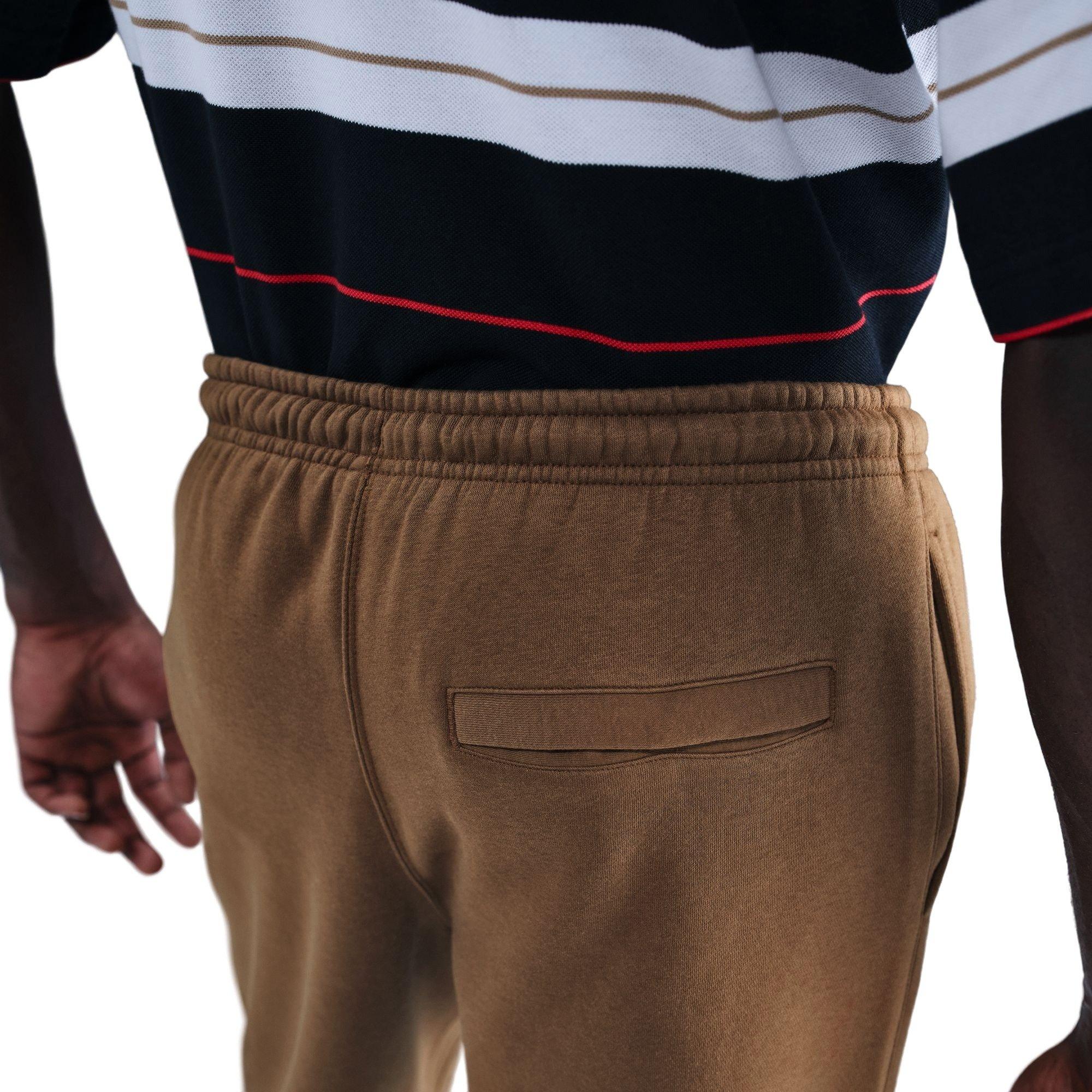 Nike Men's Club Fleece Bungee Pants - BROWN Thumbnail View 4