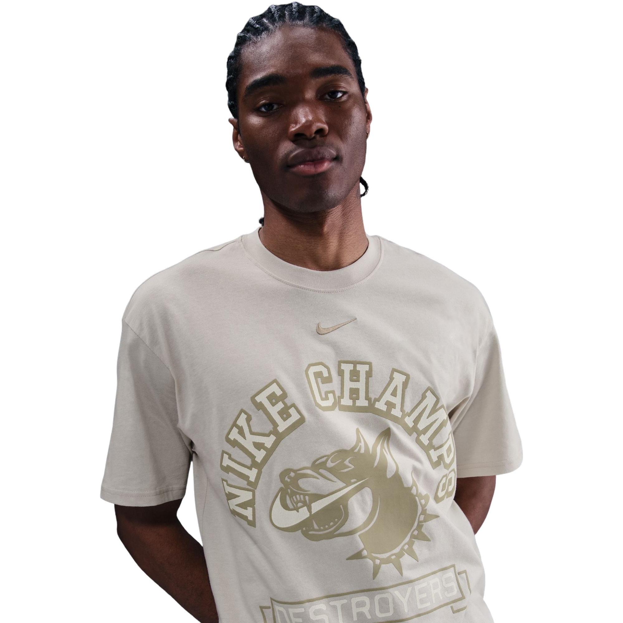 Nike Men's Sportswear Tee - Tan - TAN Thumbnail View 3