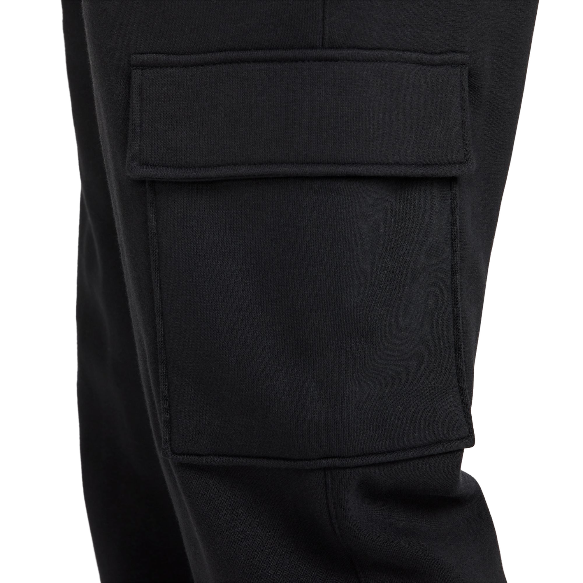 Nike Men's Club Fleece Cargo Pants - BLACK Thumbnail View 5