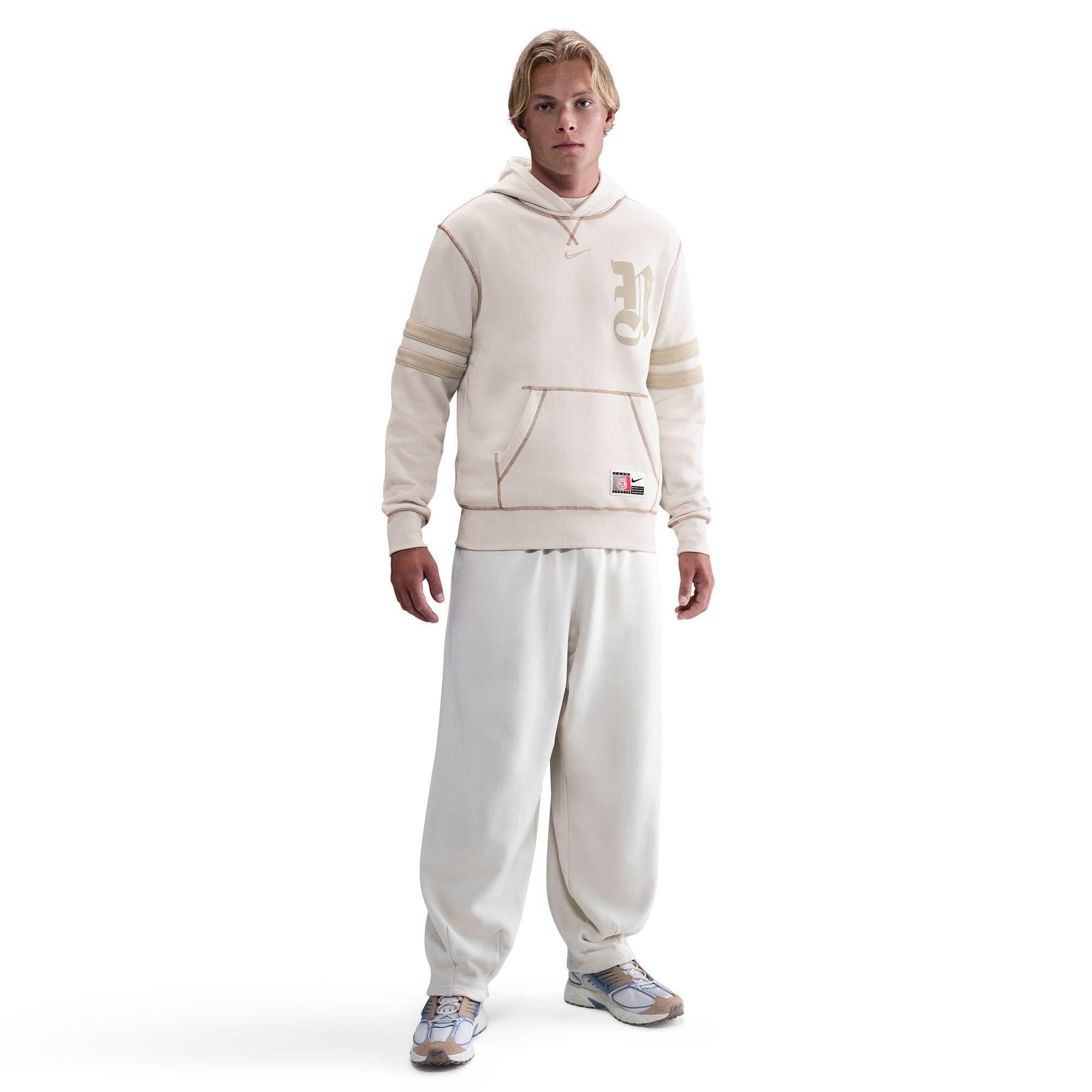 Nike Men's Club Fleece Pullover Hoodie - TAN Thumbnail View 1