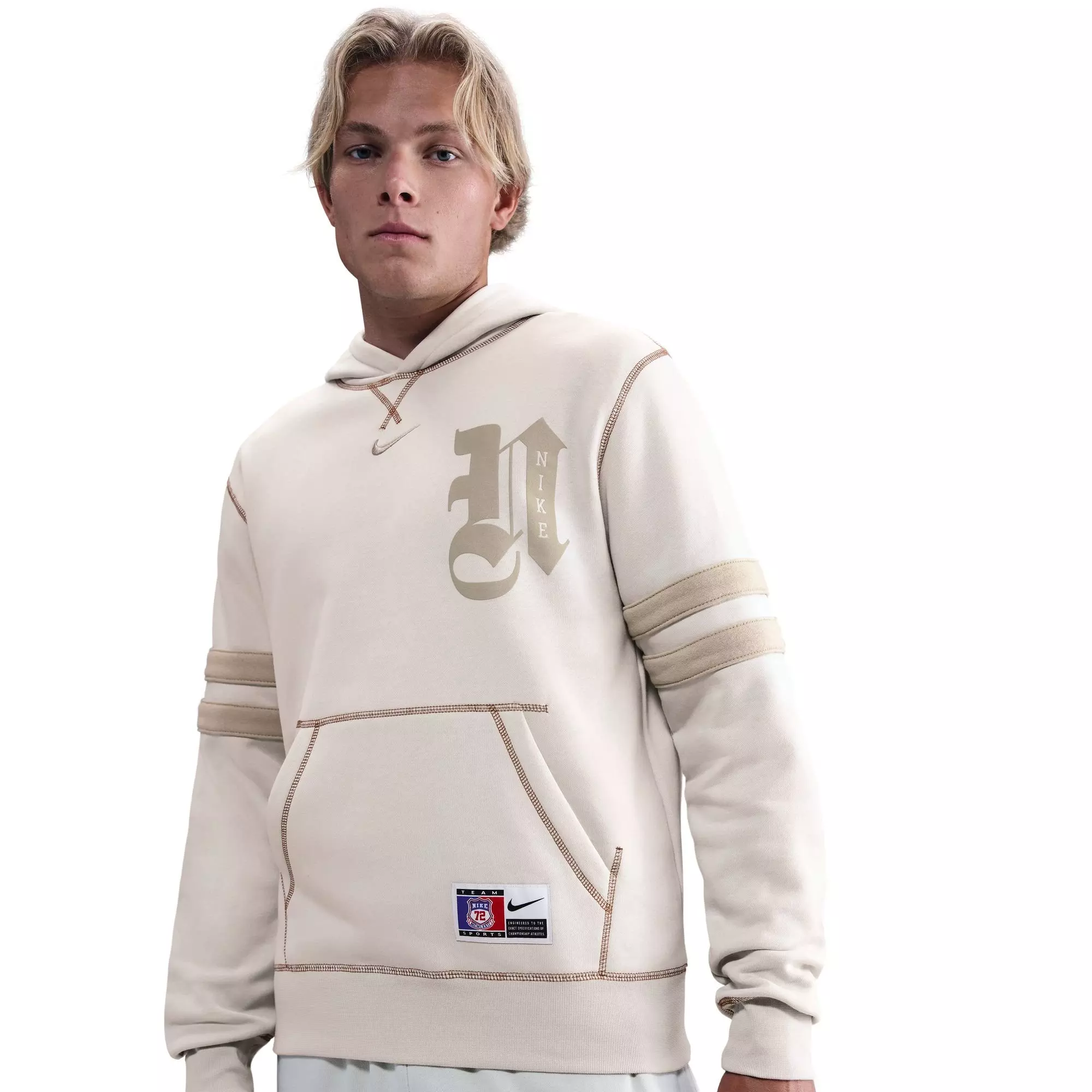 Nike Men's Club Fleece Pullover Hoodie - TAN