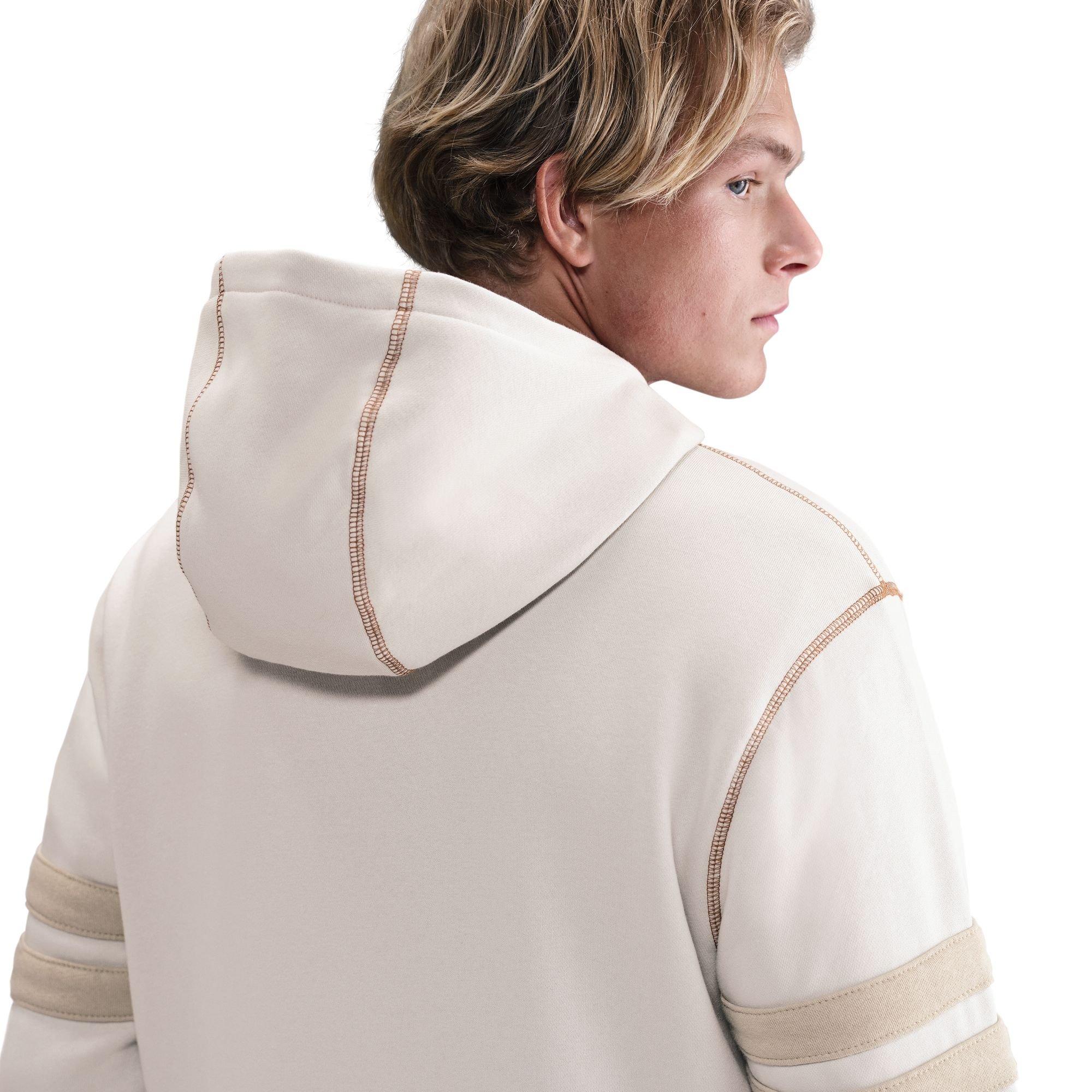 Nike Men's Club Fleece Pullover Hoodie - Tan - TAN Thumbnail View 4