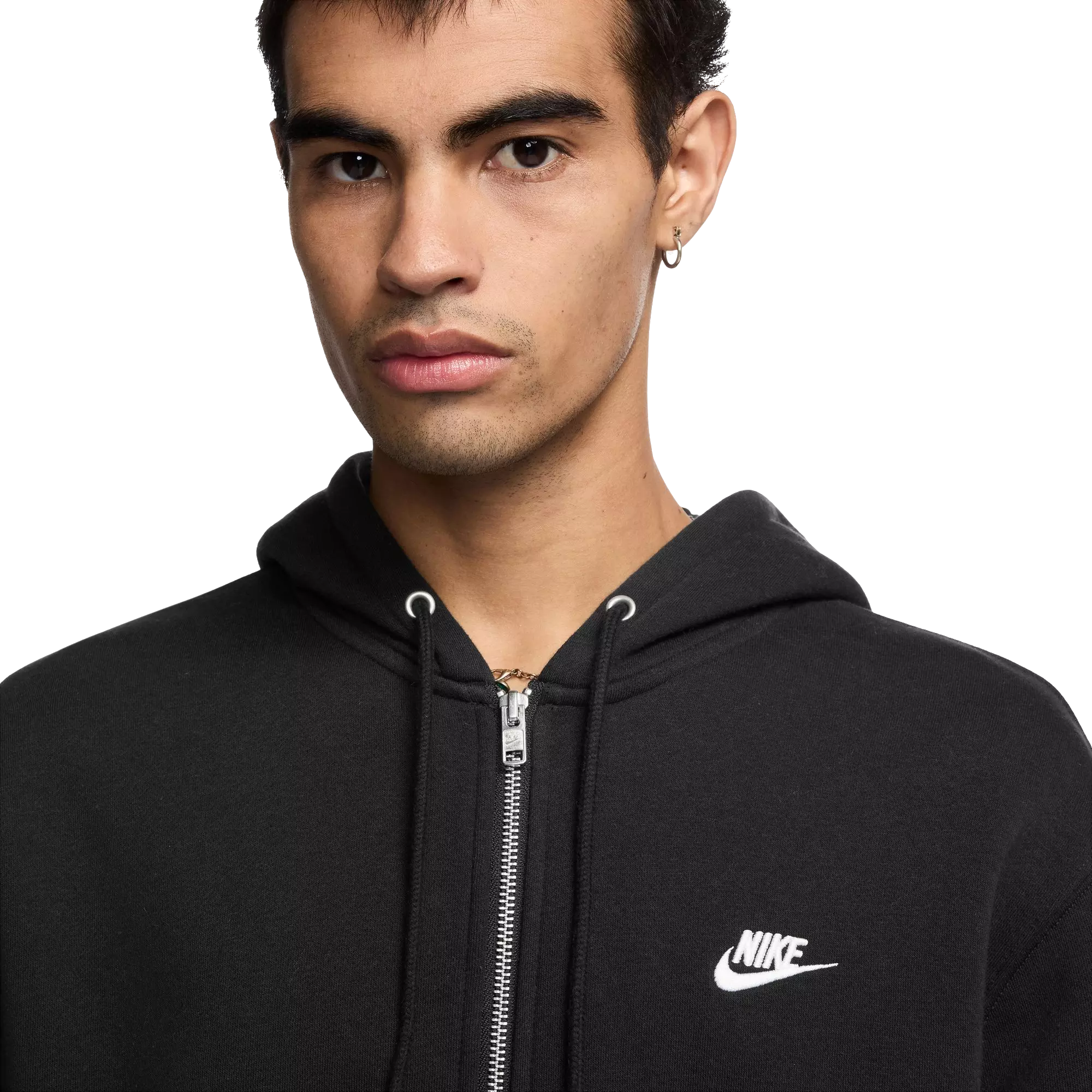 Nike Men's Club Full-Zip Fleece Jacket - BLACK