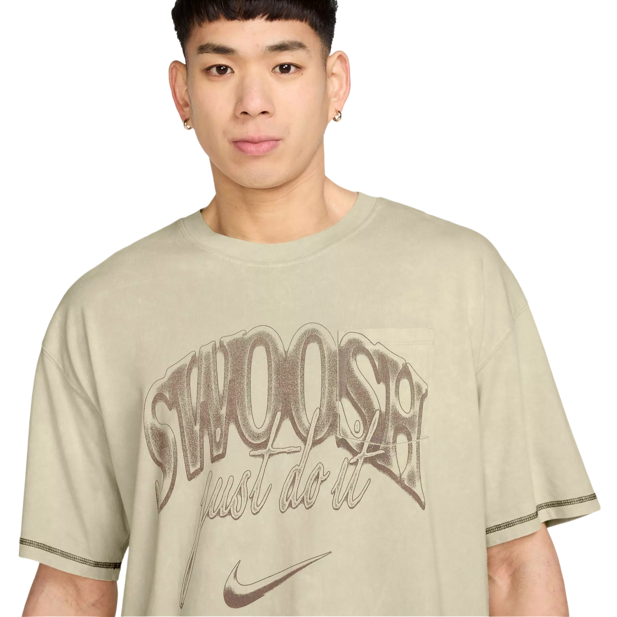Nike Men's Max90 OC Pocket Vintage Swoosh Tee - Khaki​ - KHAKI