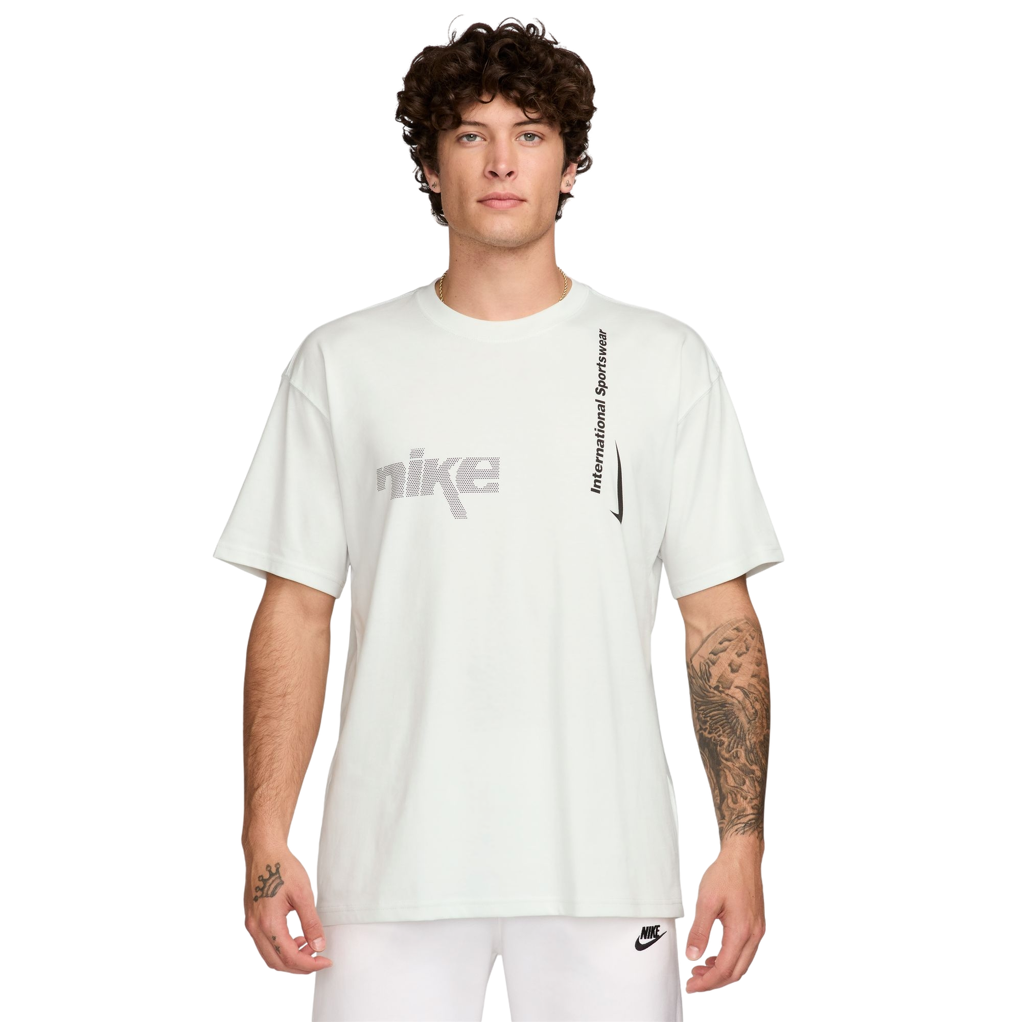 Nike Men's Max90 Swoosh Sport Tee - Summit White - WHITE Thumbnail View 1