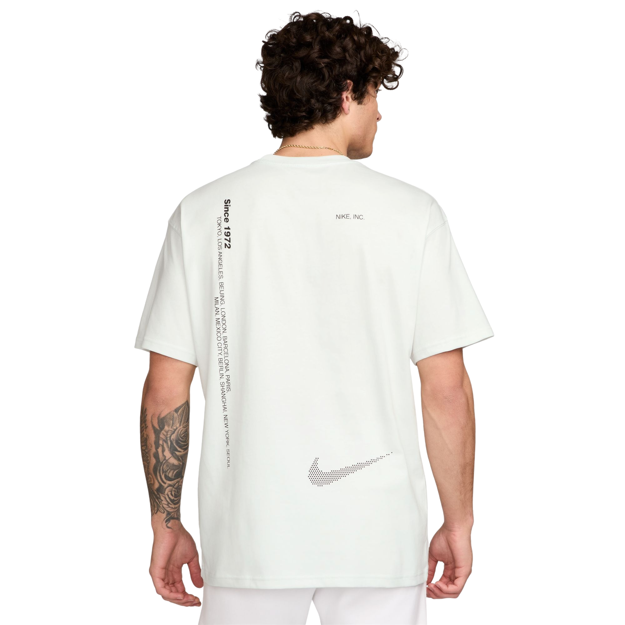 Nike Men's Max90 Swoosh Sport Tee - Summit White - WHITE Thumbnail View 2