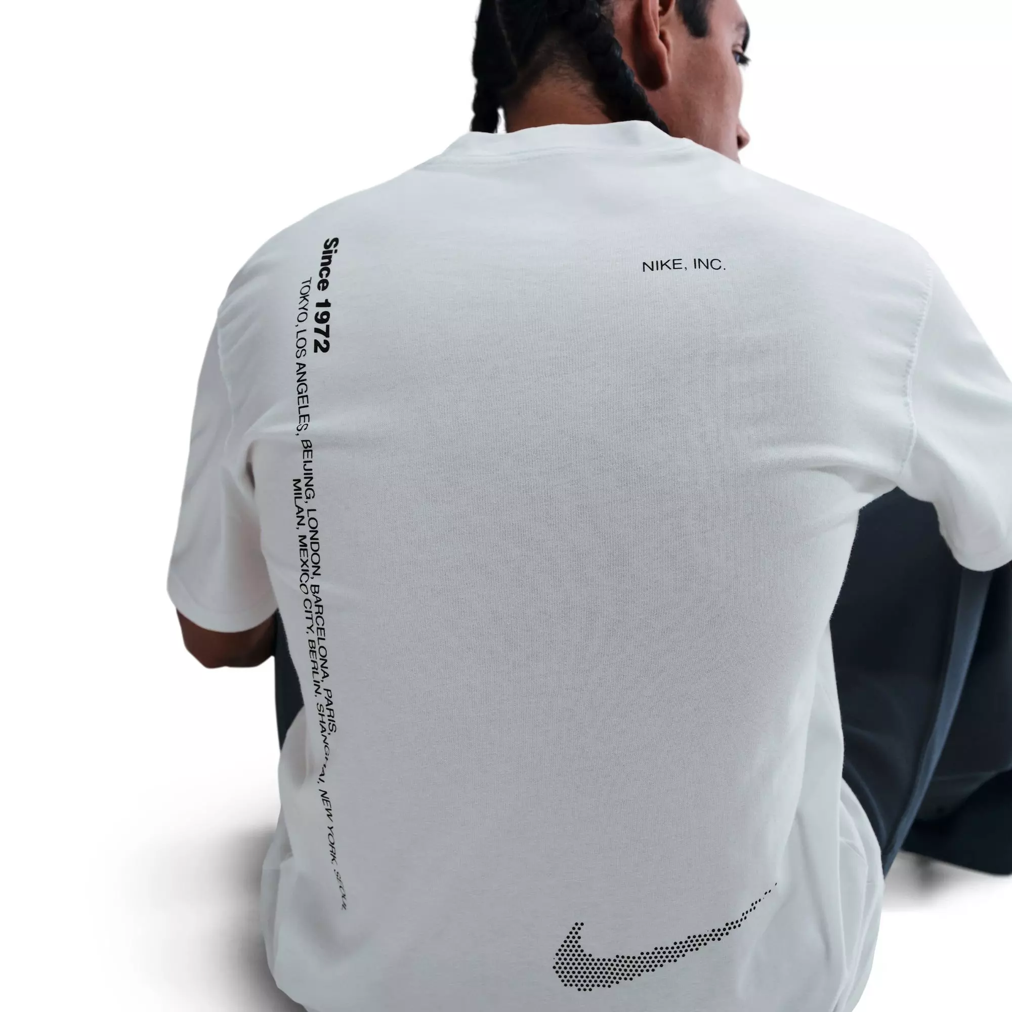 Nike Men's Max90 Swoosh Sport Tee - Summit White - WHITE