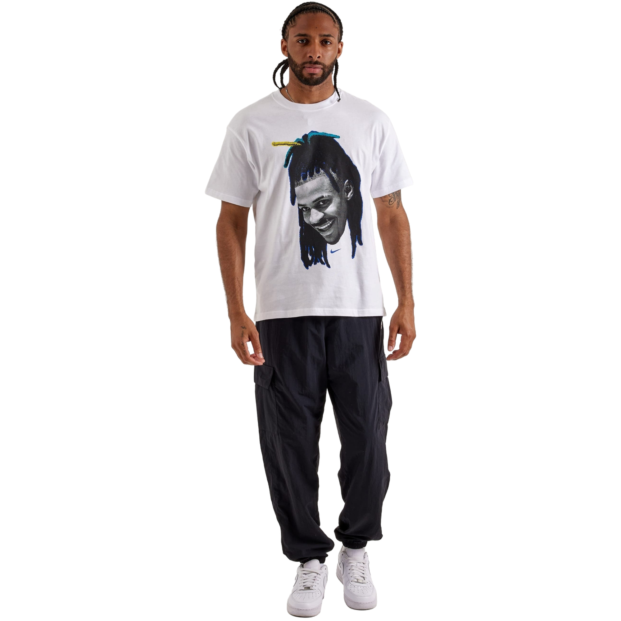 Nike Men's Ja Basketball Tee-White - WHITE Thumbnail View 4