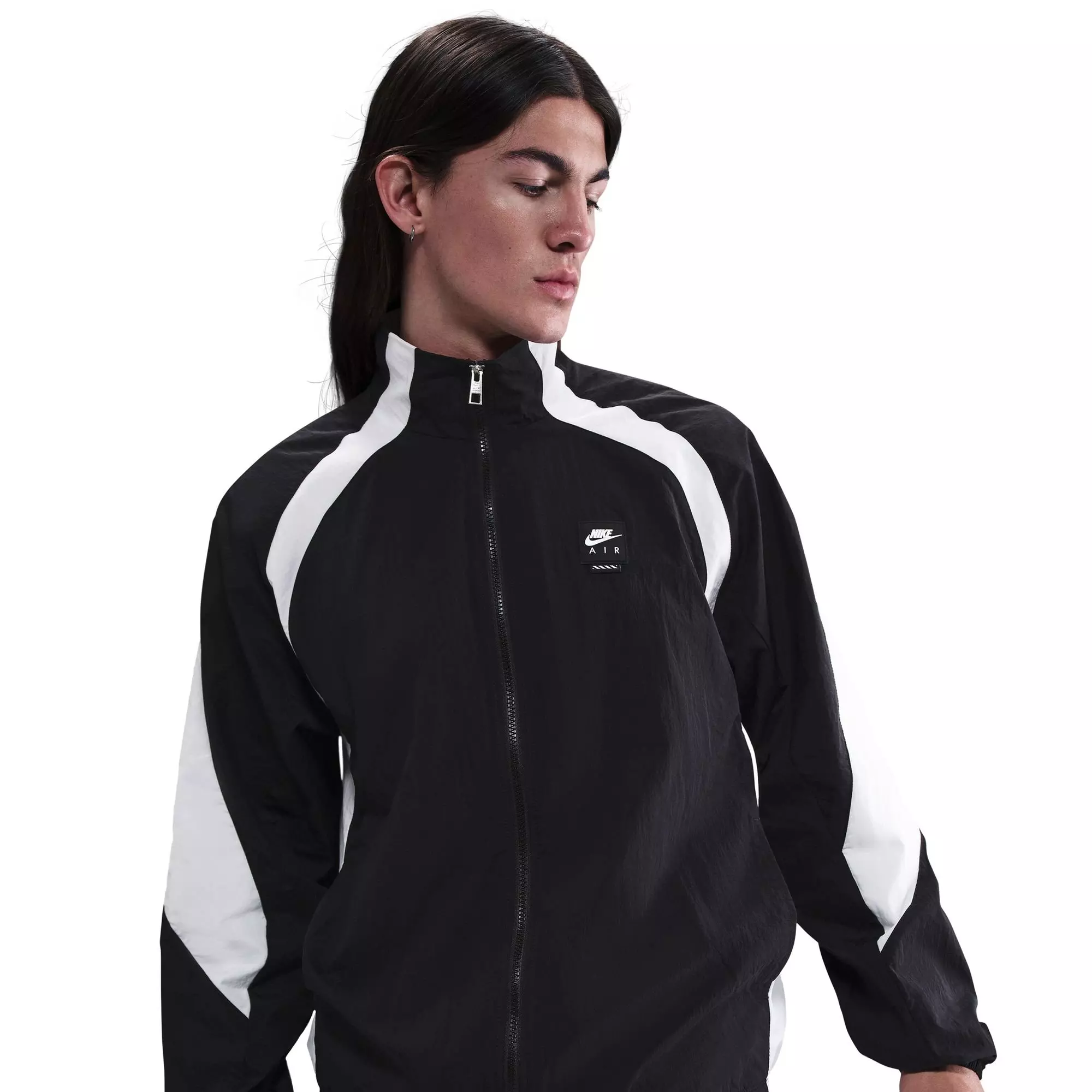 Nike Men's Air Woven Track Jacket - Black/White - BLACK/WHITE