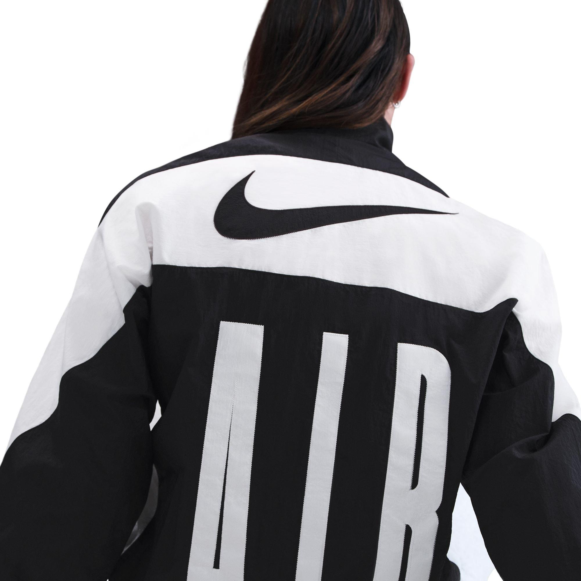 Nike Men's Air Woven Track Jacket - BLACK/WHITE Thumbnail View 4