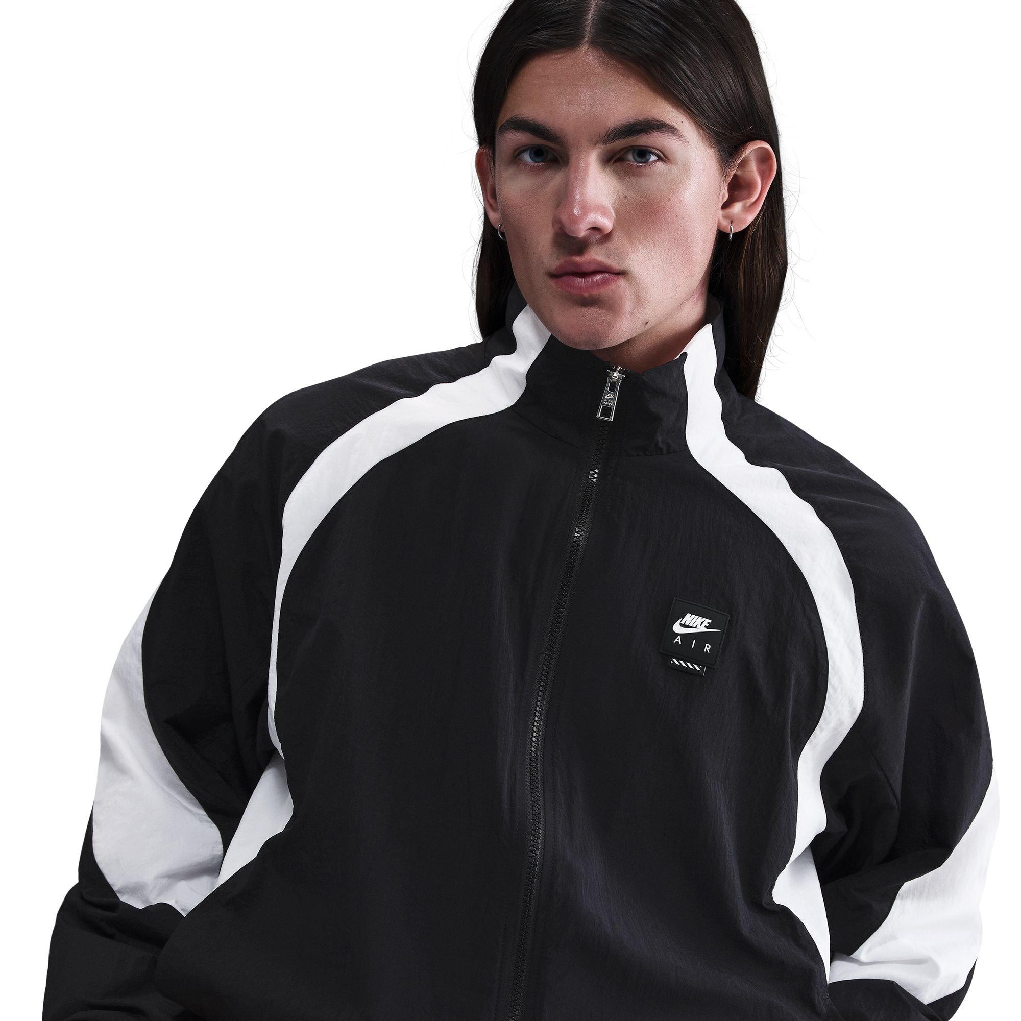 Nike Men's Air Woven Track Jacket - Black/White - BLACK/WHITE Thumbnail View 5