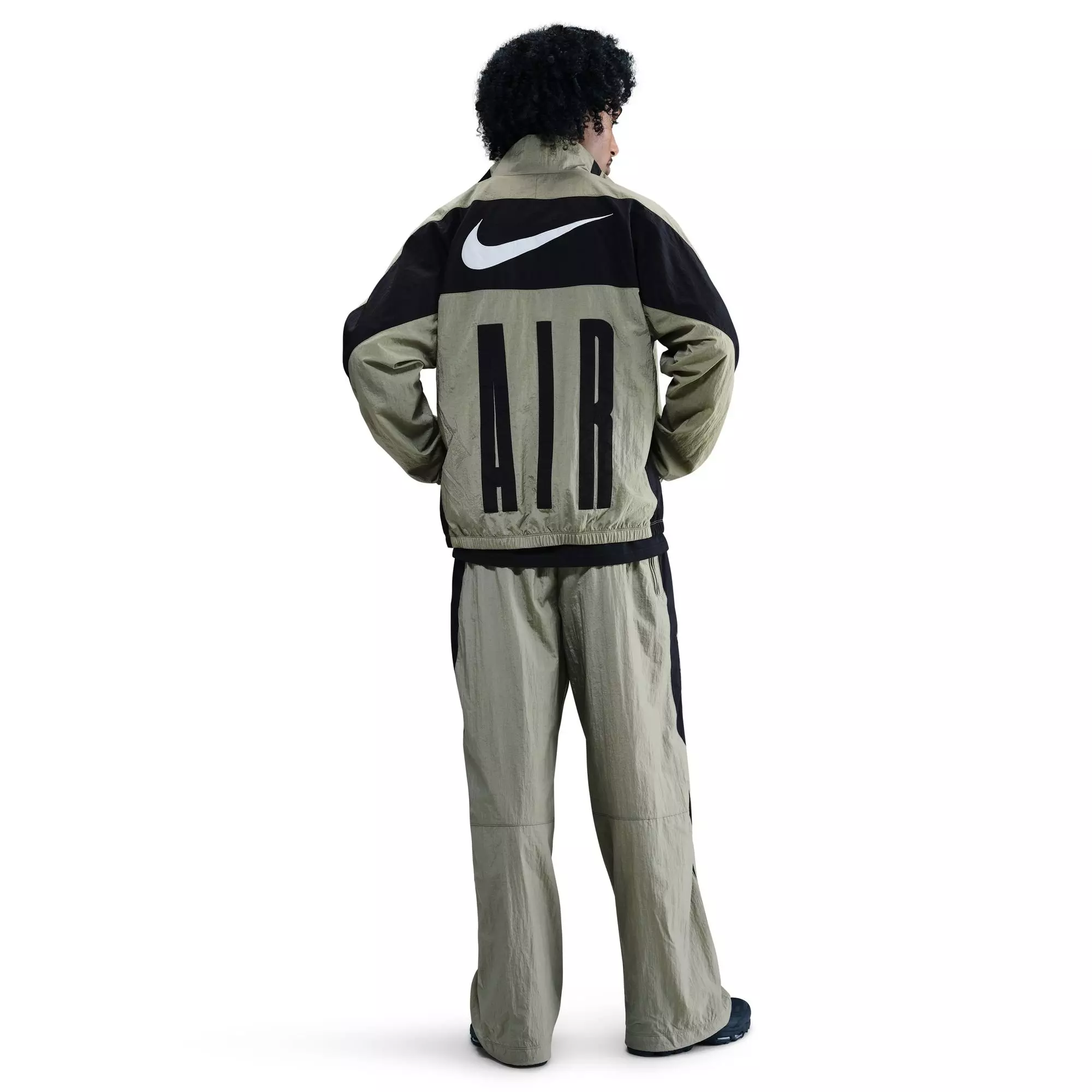 Nike Men's Air Woven Track Pants - Green - GREEN