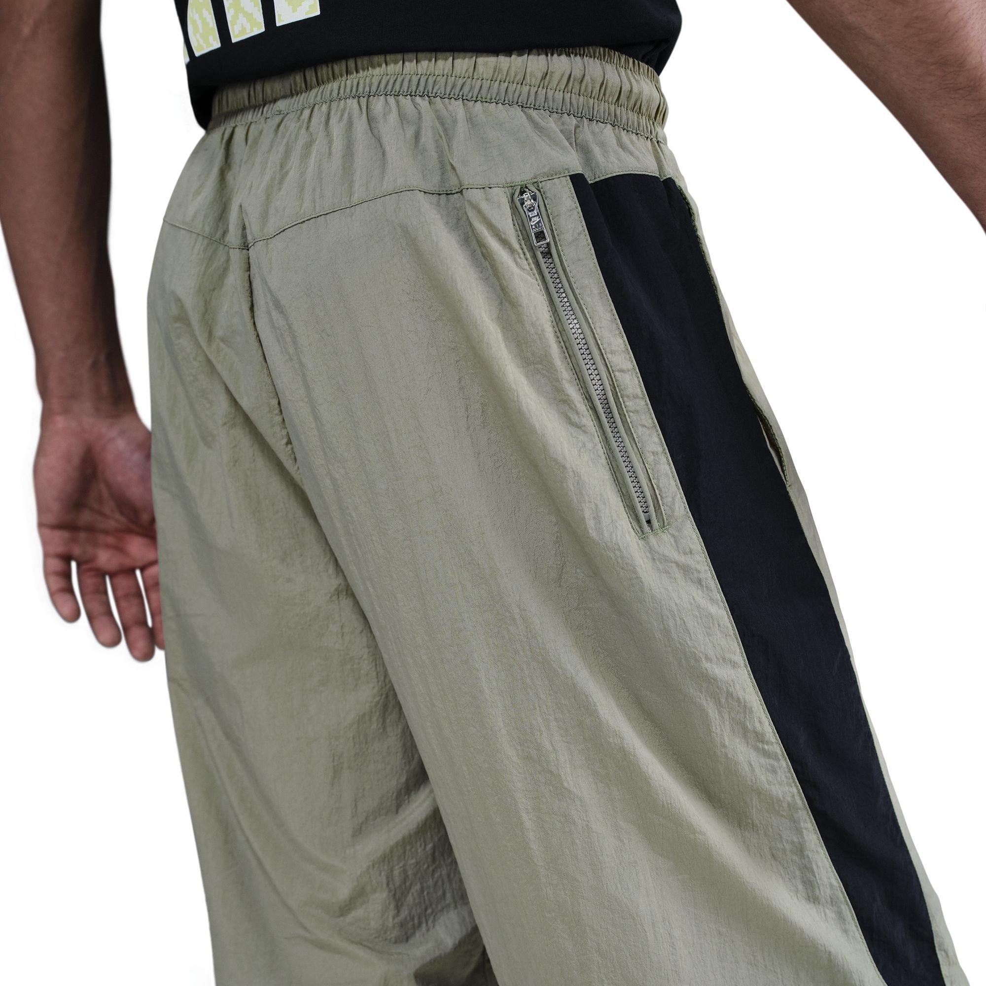 Nike Men's Air Woven Track Pants - Green - GREEN Thumbnail View 4