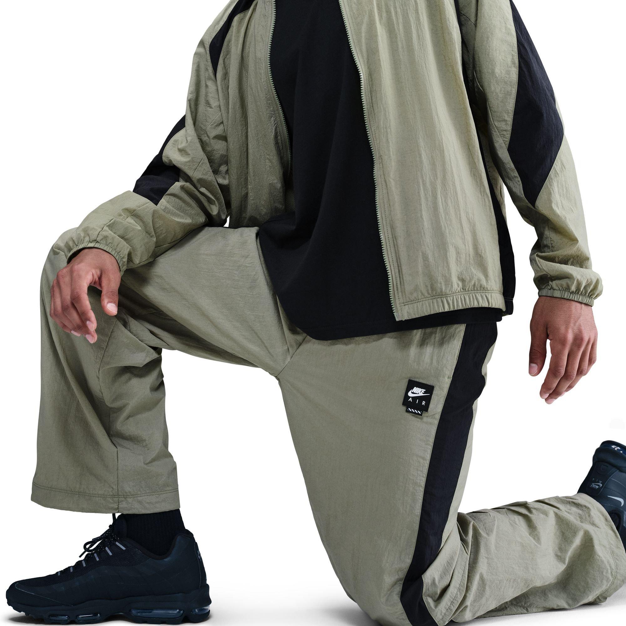 Nike Men's Air Woven Track Pants - Green - GREEN Thumbnail View 5